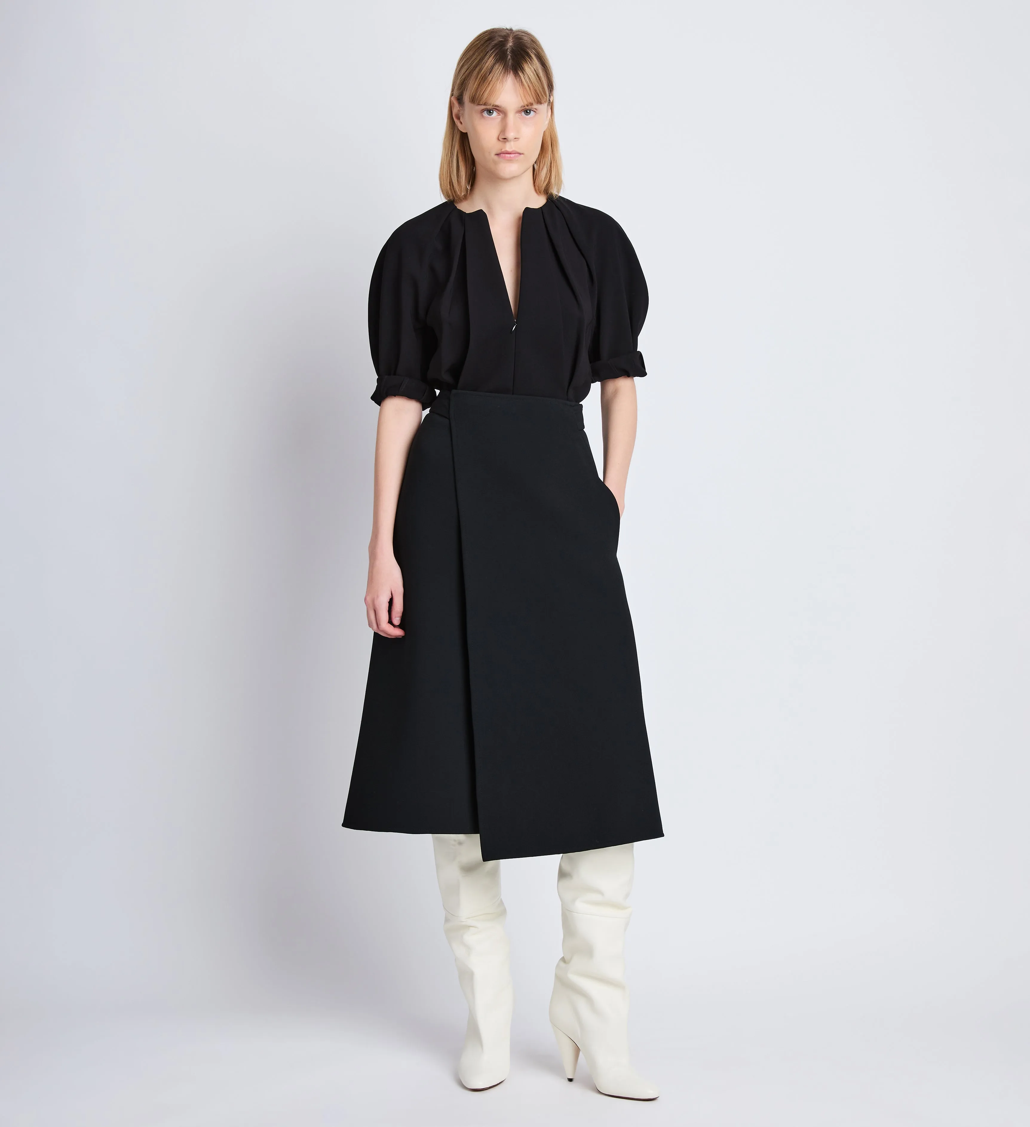 Helen Skirt in Bi-Stretch Crepe sold by Proenza Schouler product image thumbnail 2