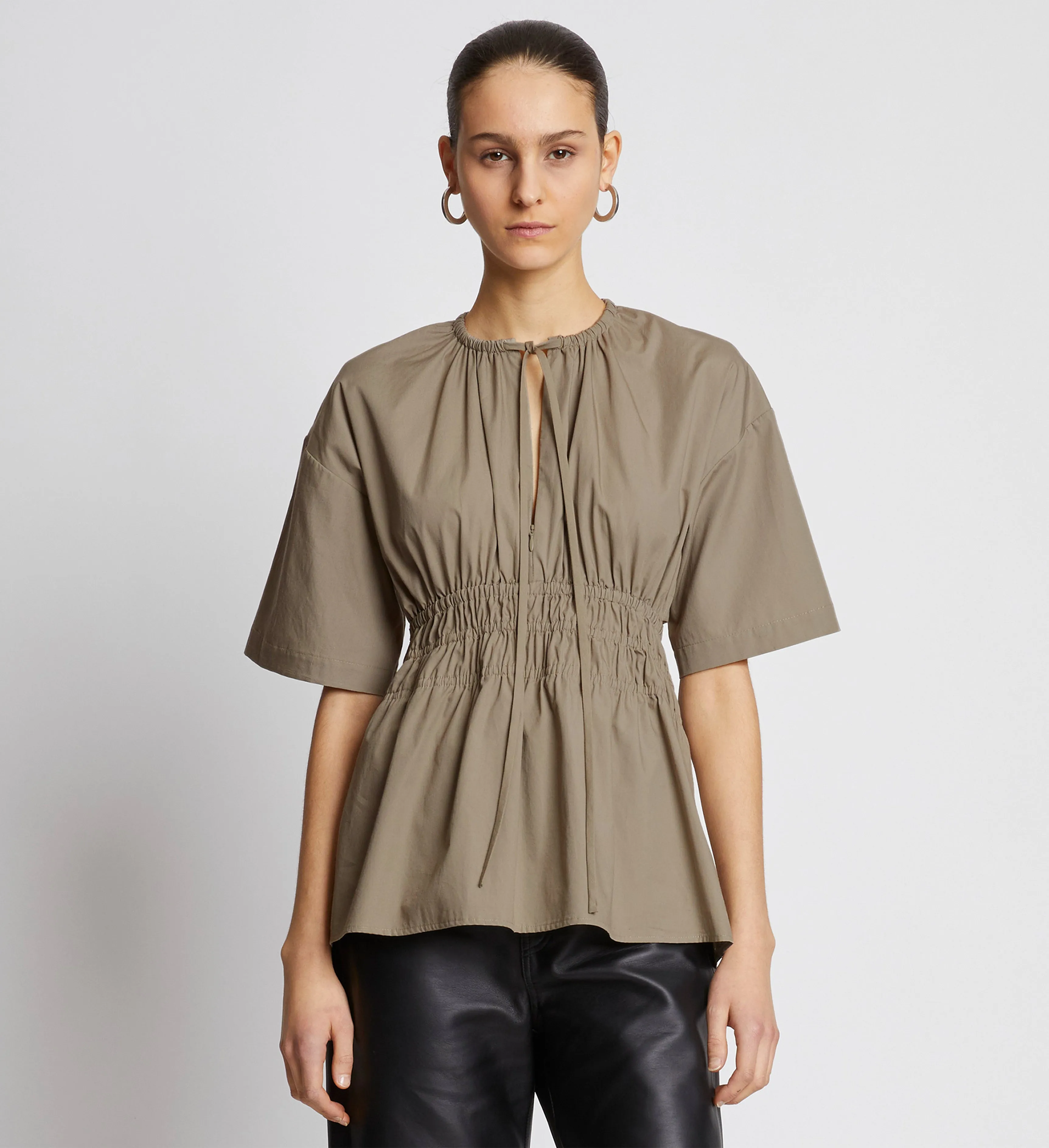 Poplin Drawstring Blouse sold by Proenza Schouler product image thumbnail 2