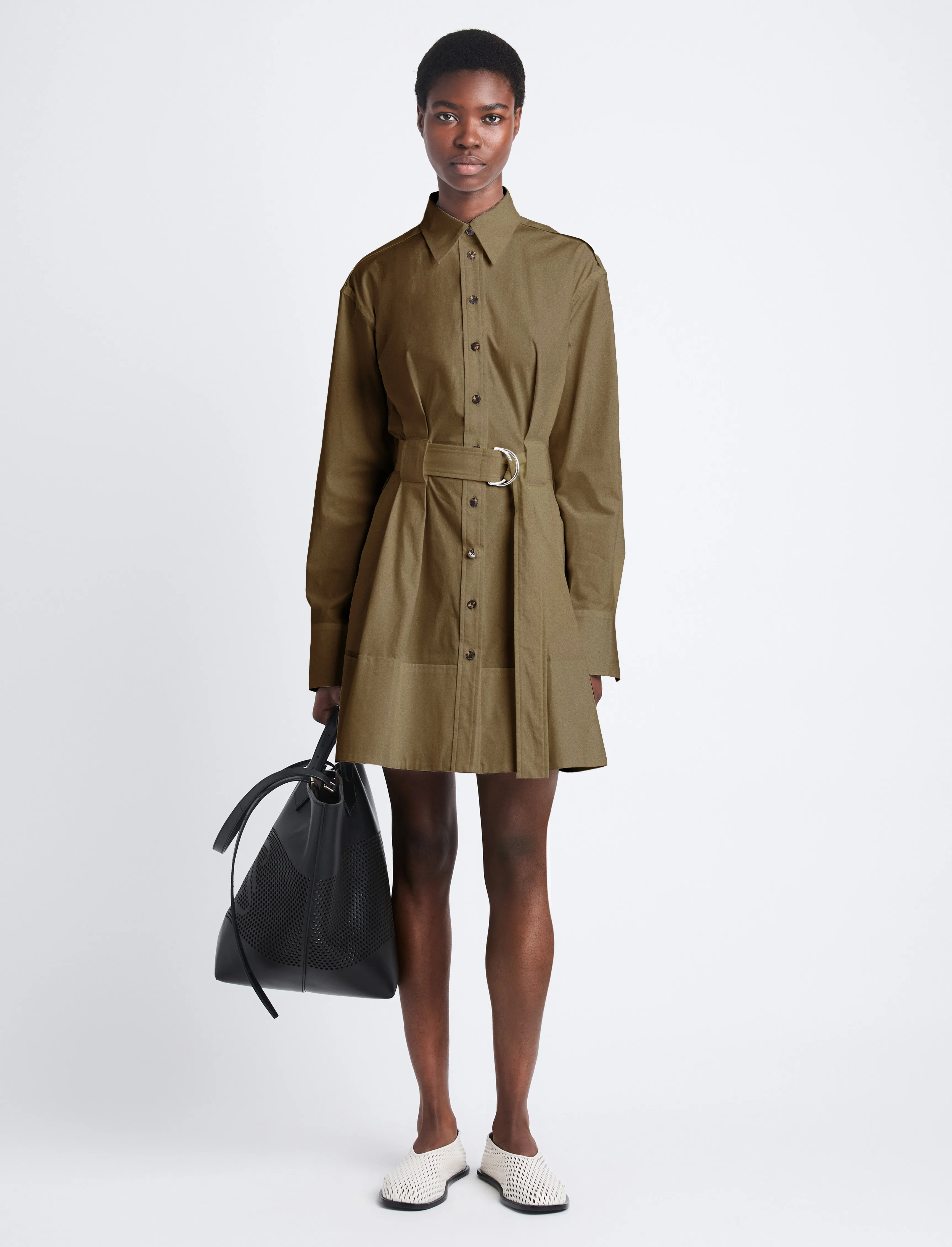 Viola Dress in Compact Poplin sold by Proenza Schouler product image thumbnail 2