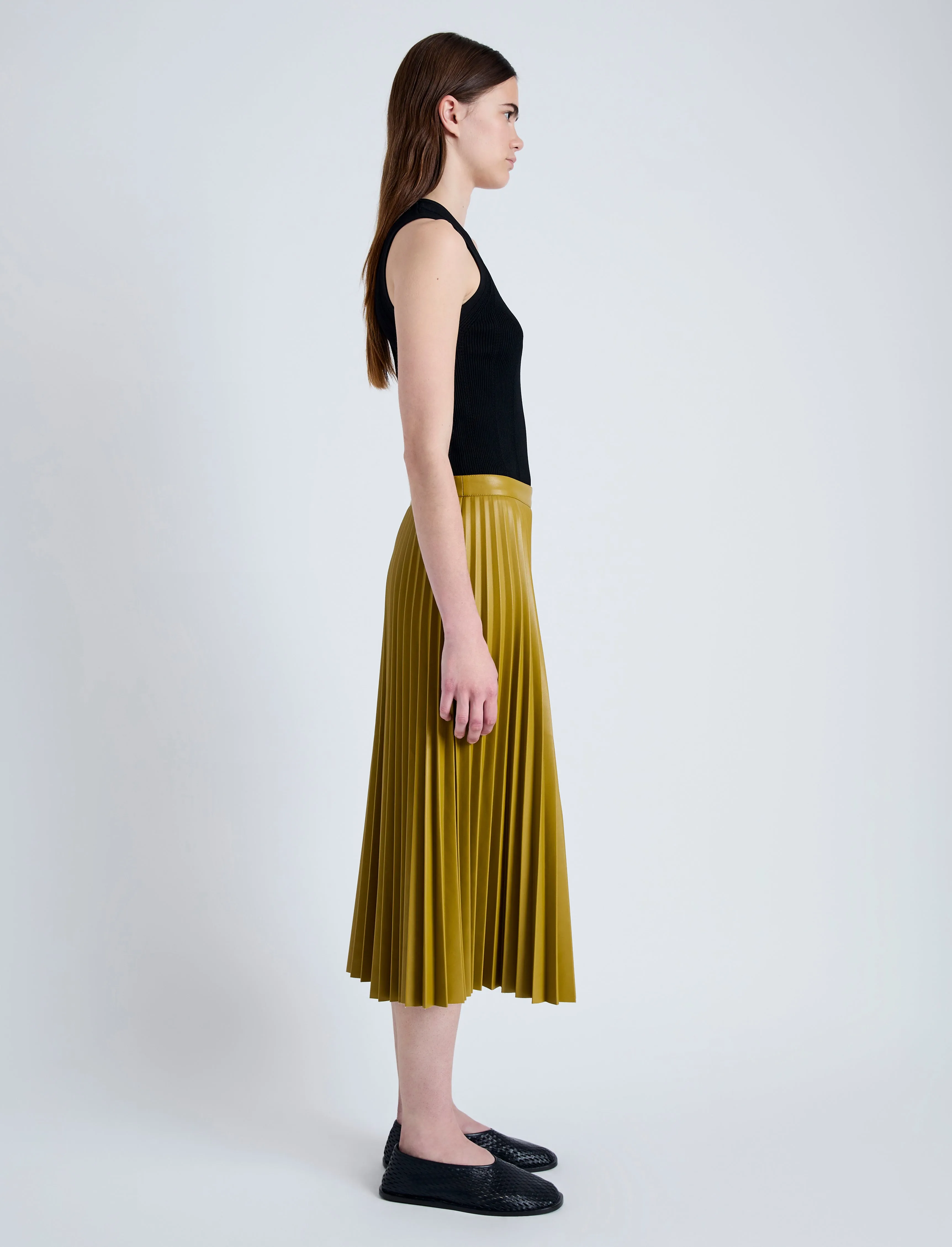 Daphne Skirt in Faux Leather sold by Proenza Schouler product image thumbnail 3