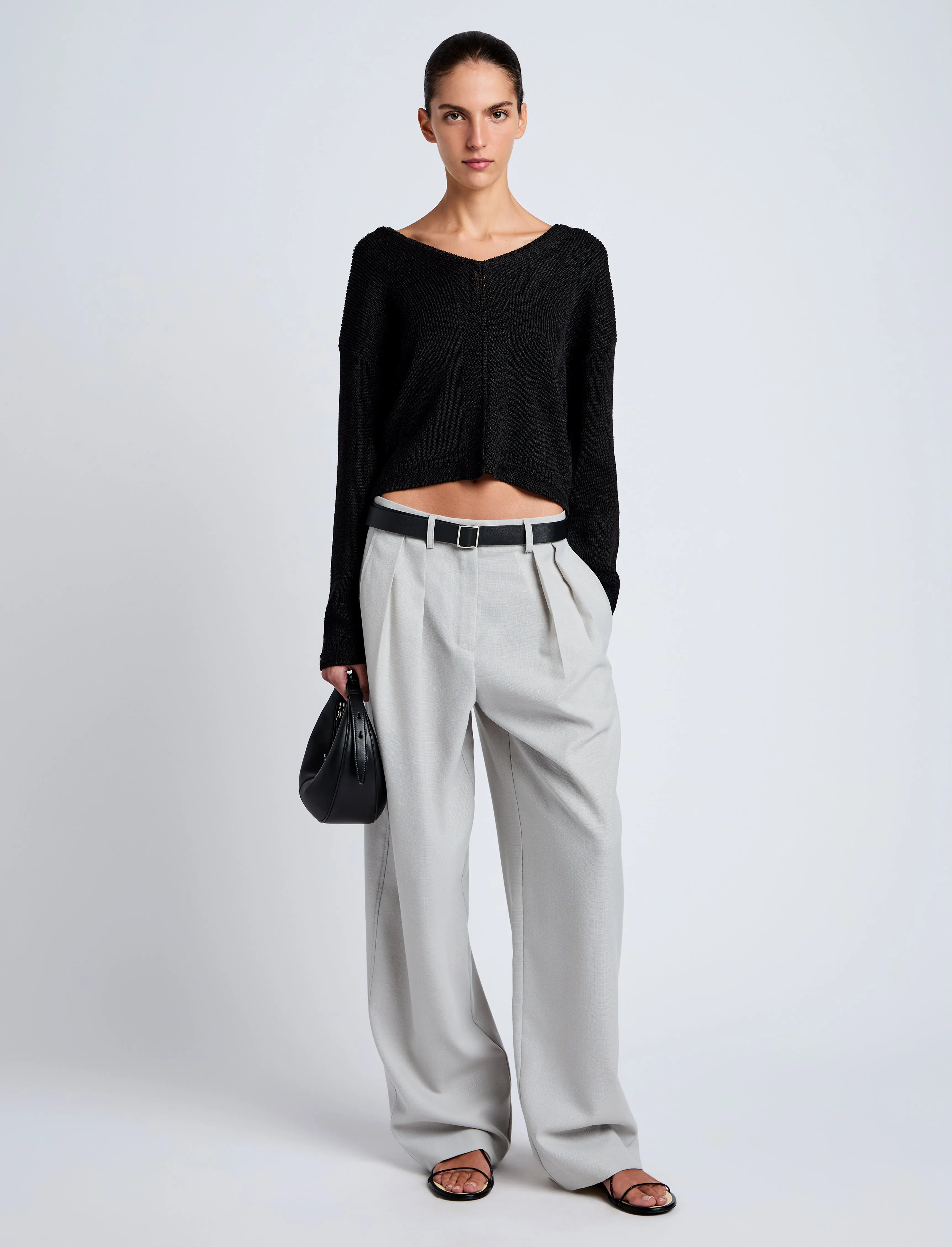 Eleanor Pant in Wool Melange sold by Proenza Schouler product image thumbnail 2