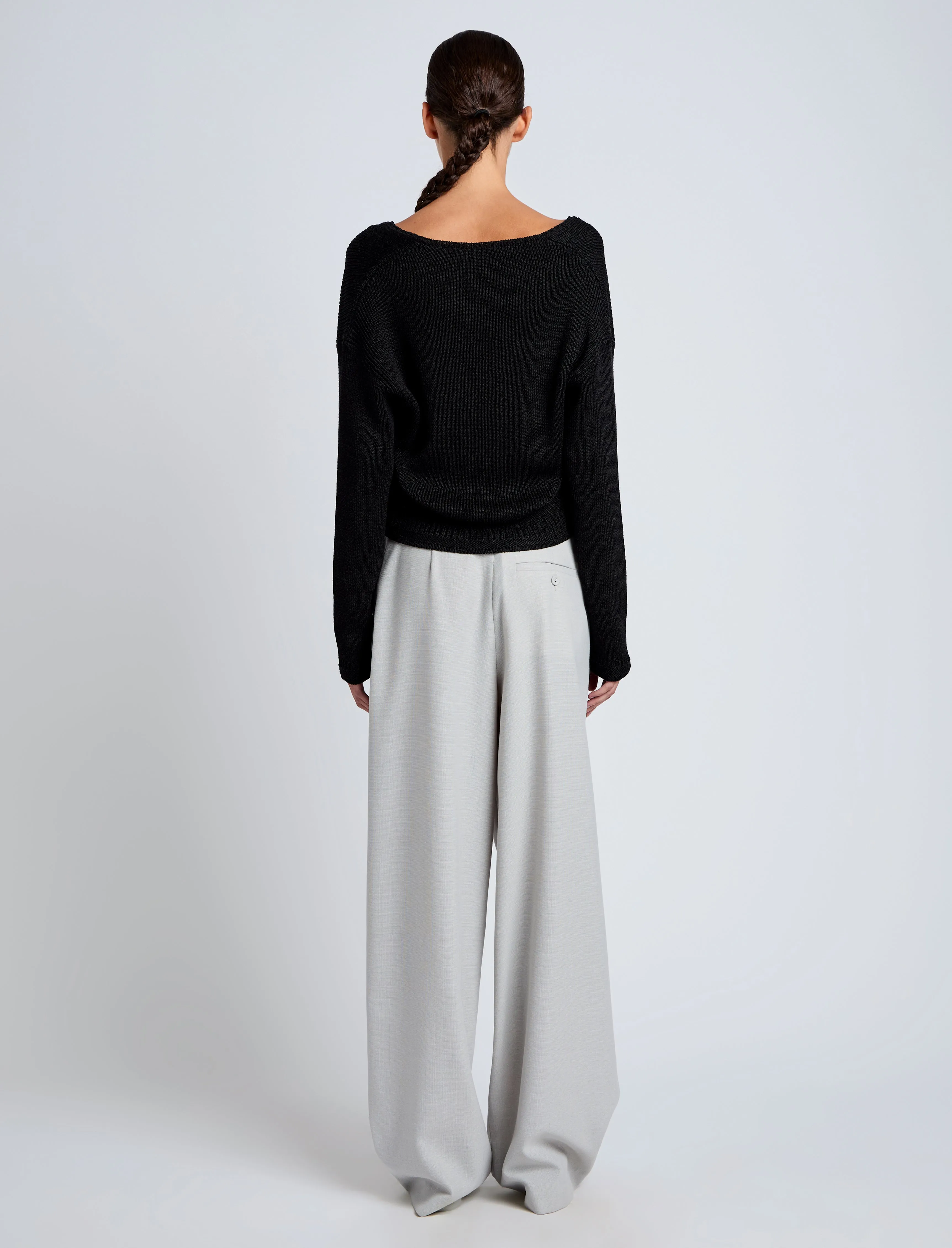 Eleanor Pant in Wool Melange sold by Proenza Schouler product image thumbnail 4