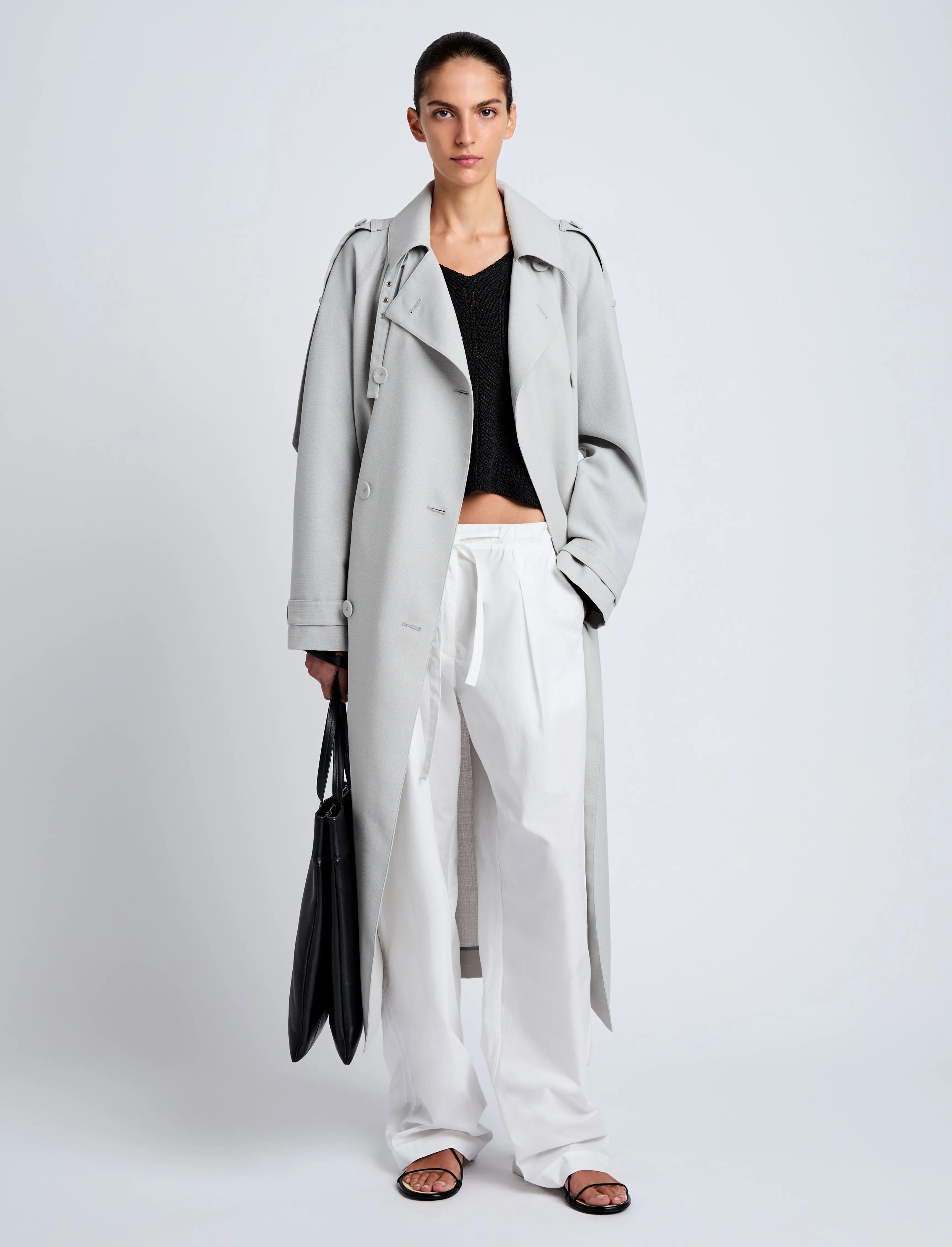 Sakia Coat in Wool Melange sold by Proenza Schouler product image thumbnail 2