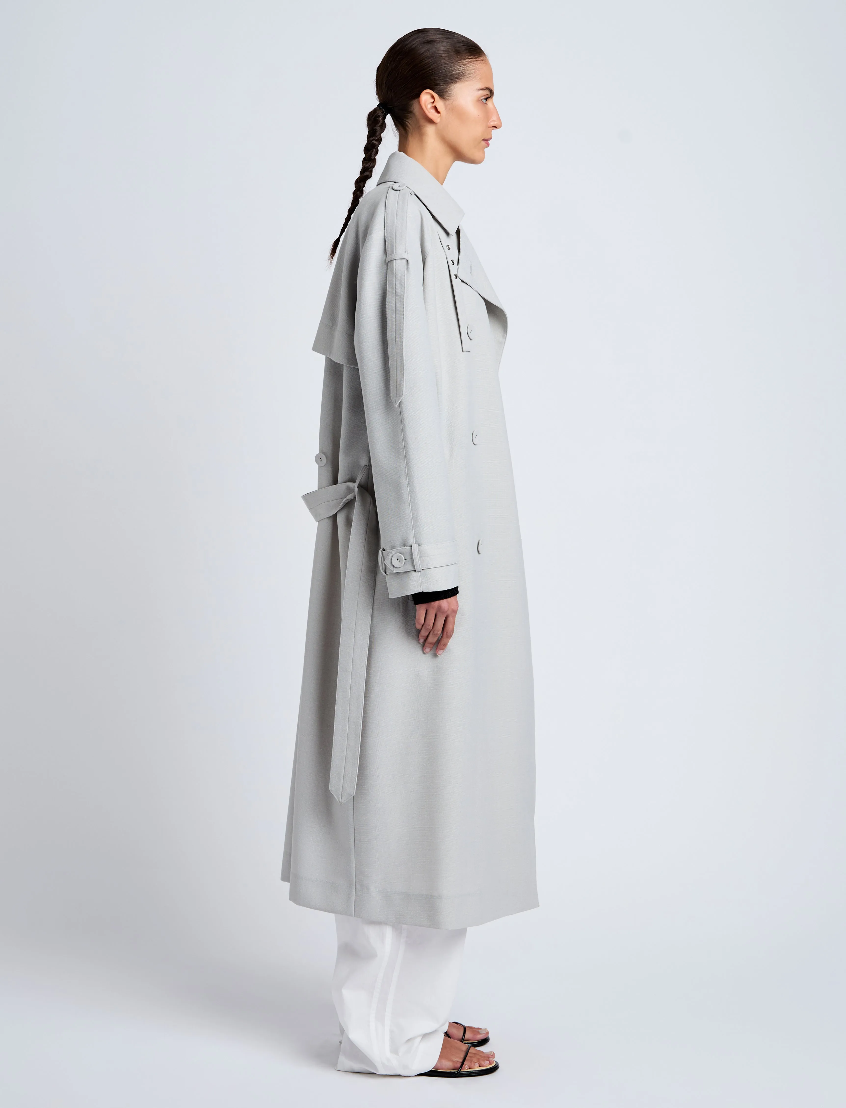 Sakia Coat in Wool Melange sold by Proenza Schouler product image thumbnail 3