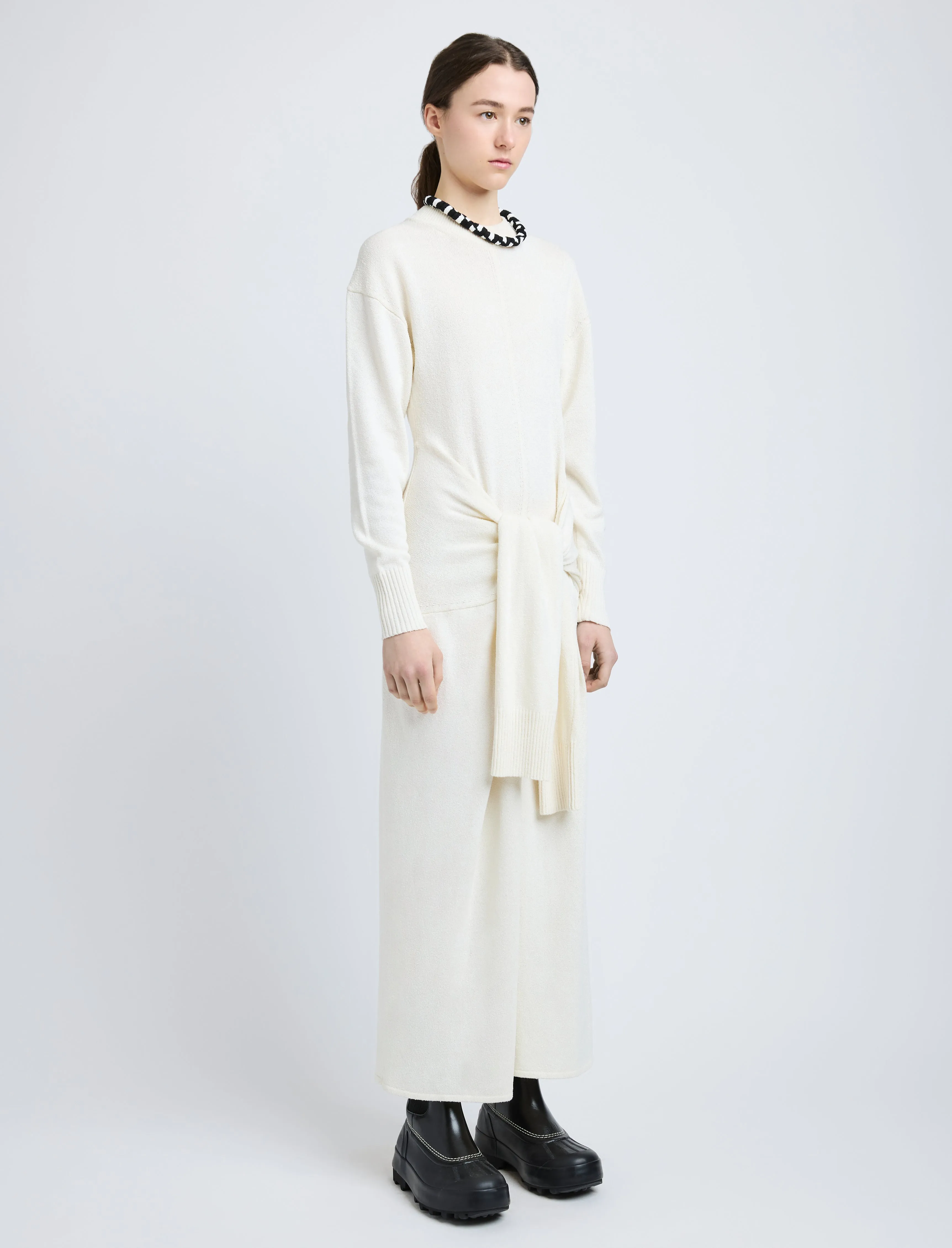 Luca Dress in Silk Cotton Crepe Knit sold by Proenza Schouler product image thumbnail 3