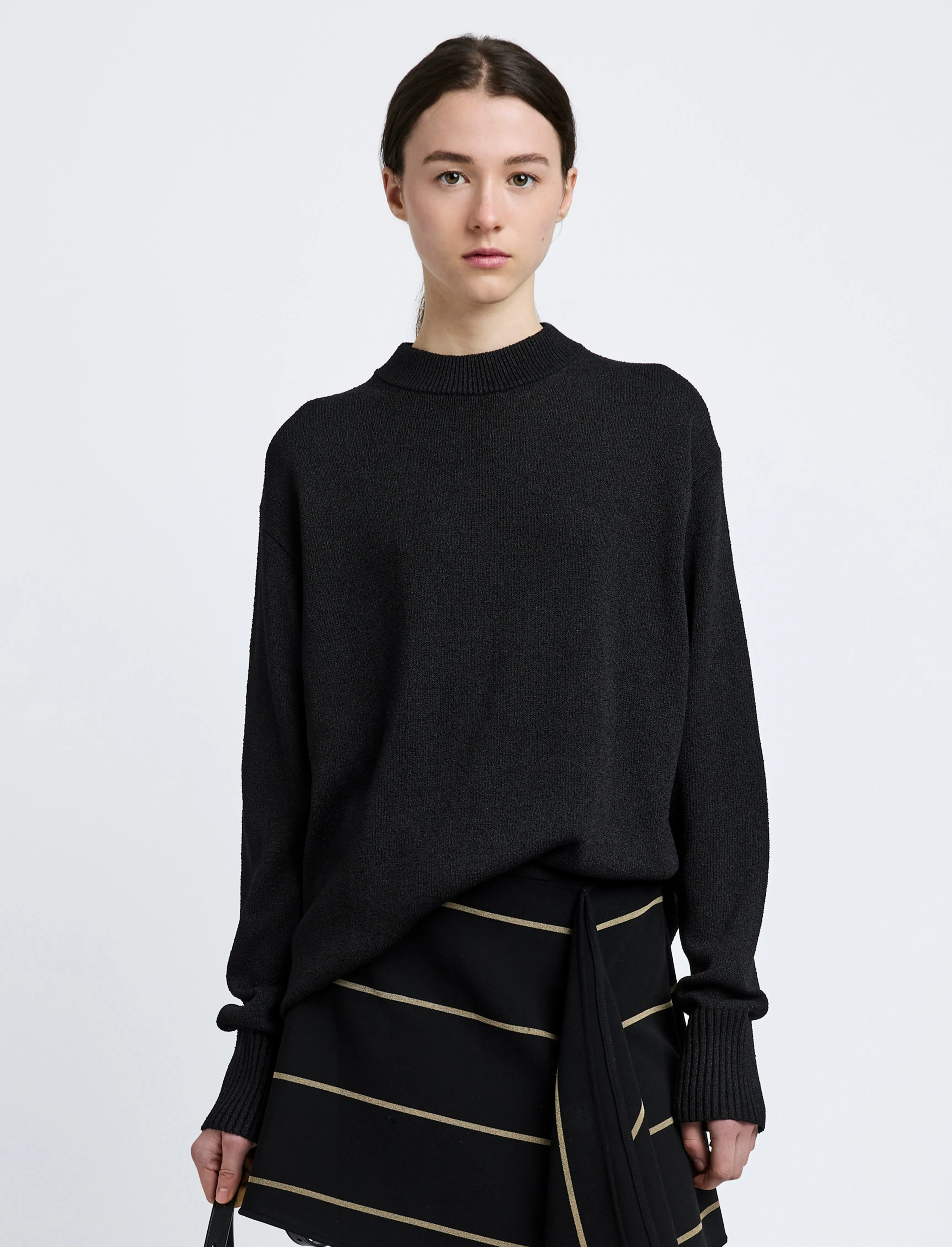 Corri Sweater in Silk Cotton Crepe Knit sold by Proenza Schouler product image thumbnail 2