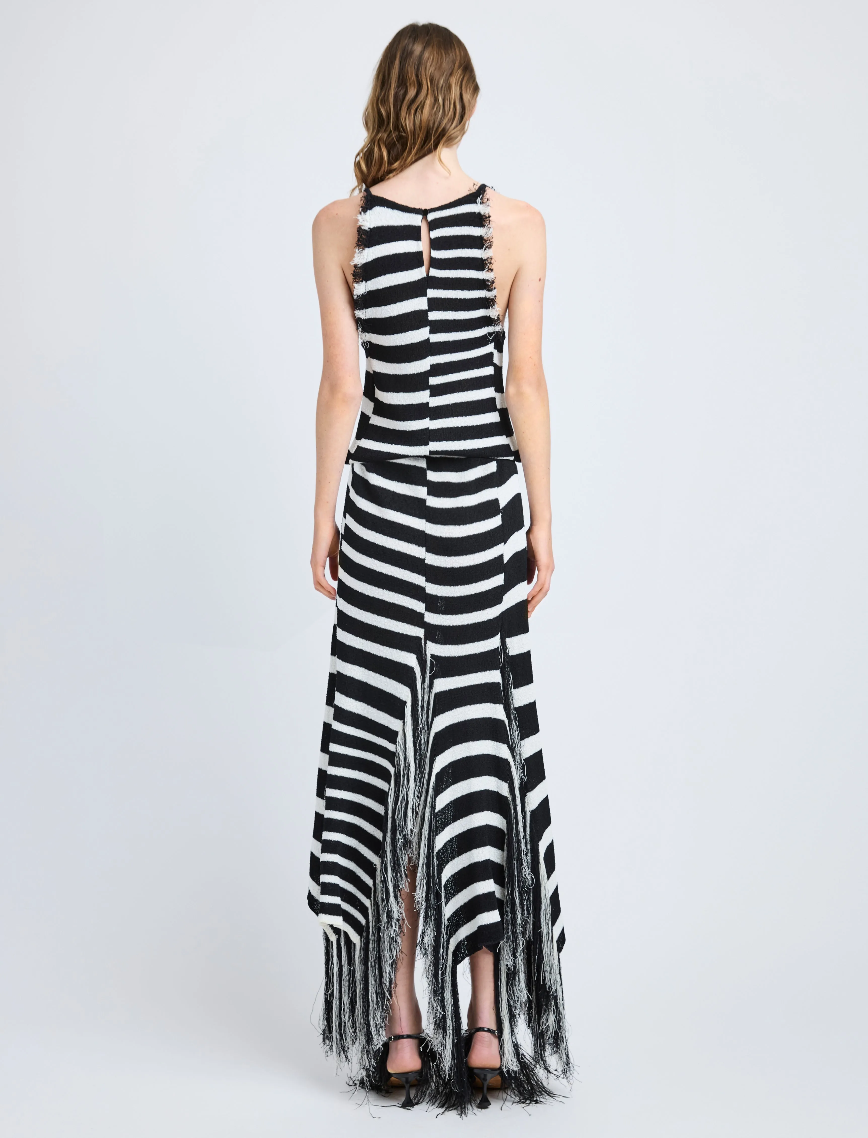 Yves Dress in Stripe Fringed Knit sold by Proenza Schouler product image thumbnail 4