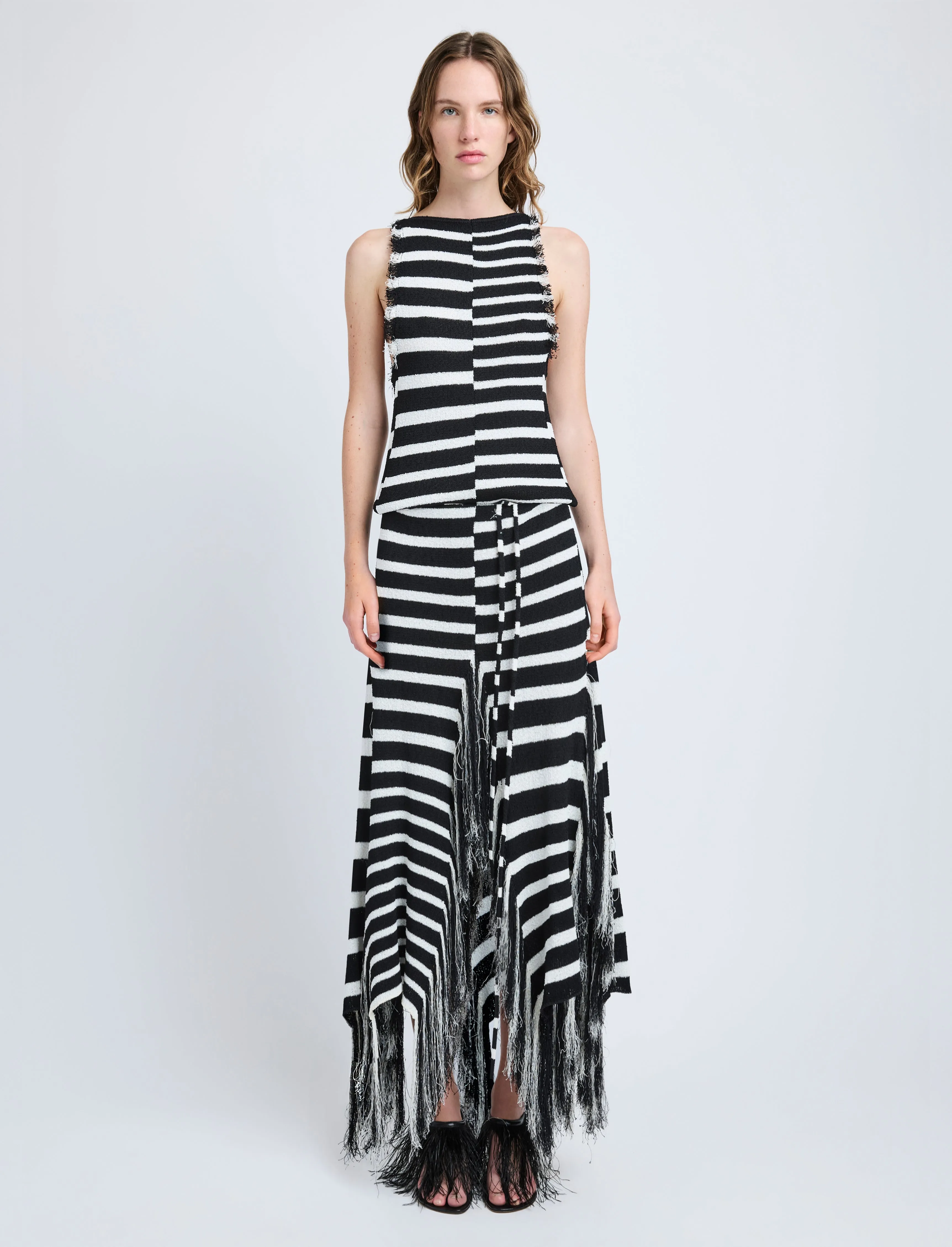 Yves Dress in Stripe Fringed Knit sold by Proenza Schouler product image thumbnail 2
