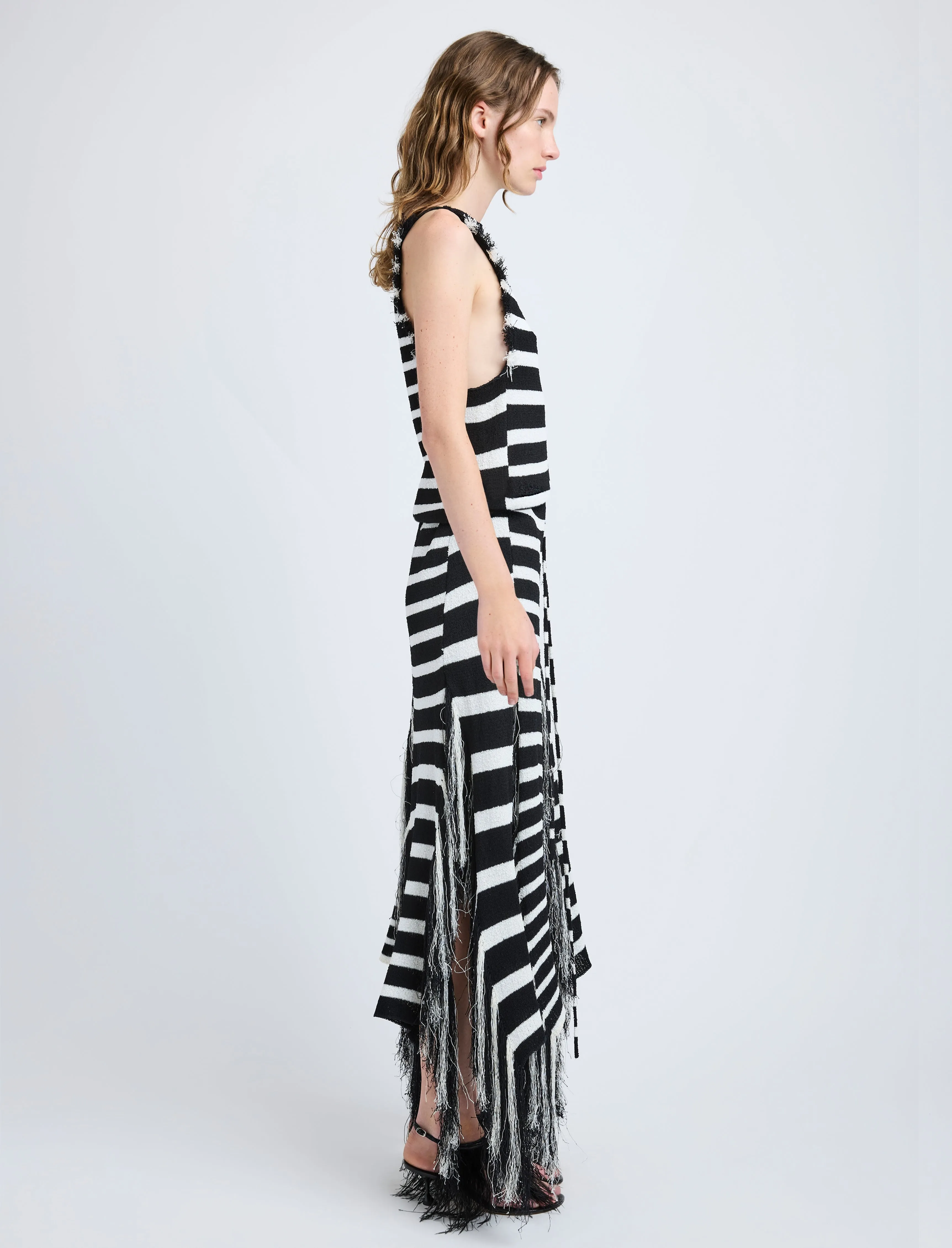 Yves Dress in Stripe Fringed Knit sold by Proenza Schouler product image thumbnail 3