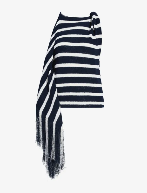 Yves Top in Stripe Fringed Knit sold by Proenza Schouler