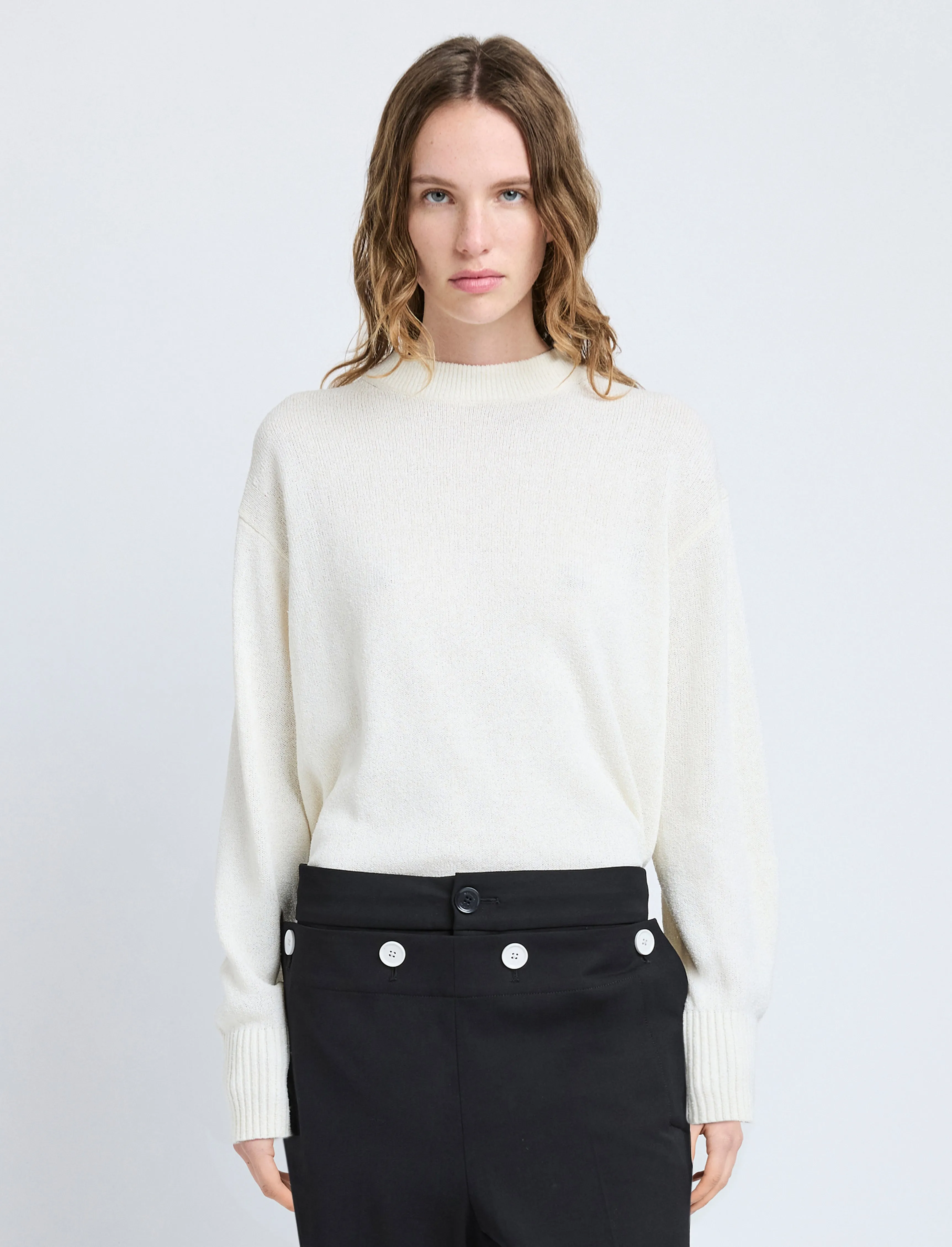 Corri Sweater in Silk Cotton Crepe Knit sold by Proenza Schouler product image thumbnail 2