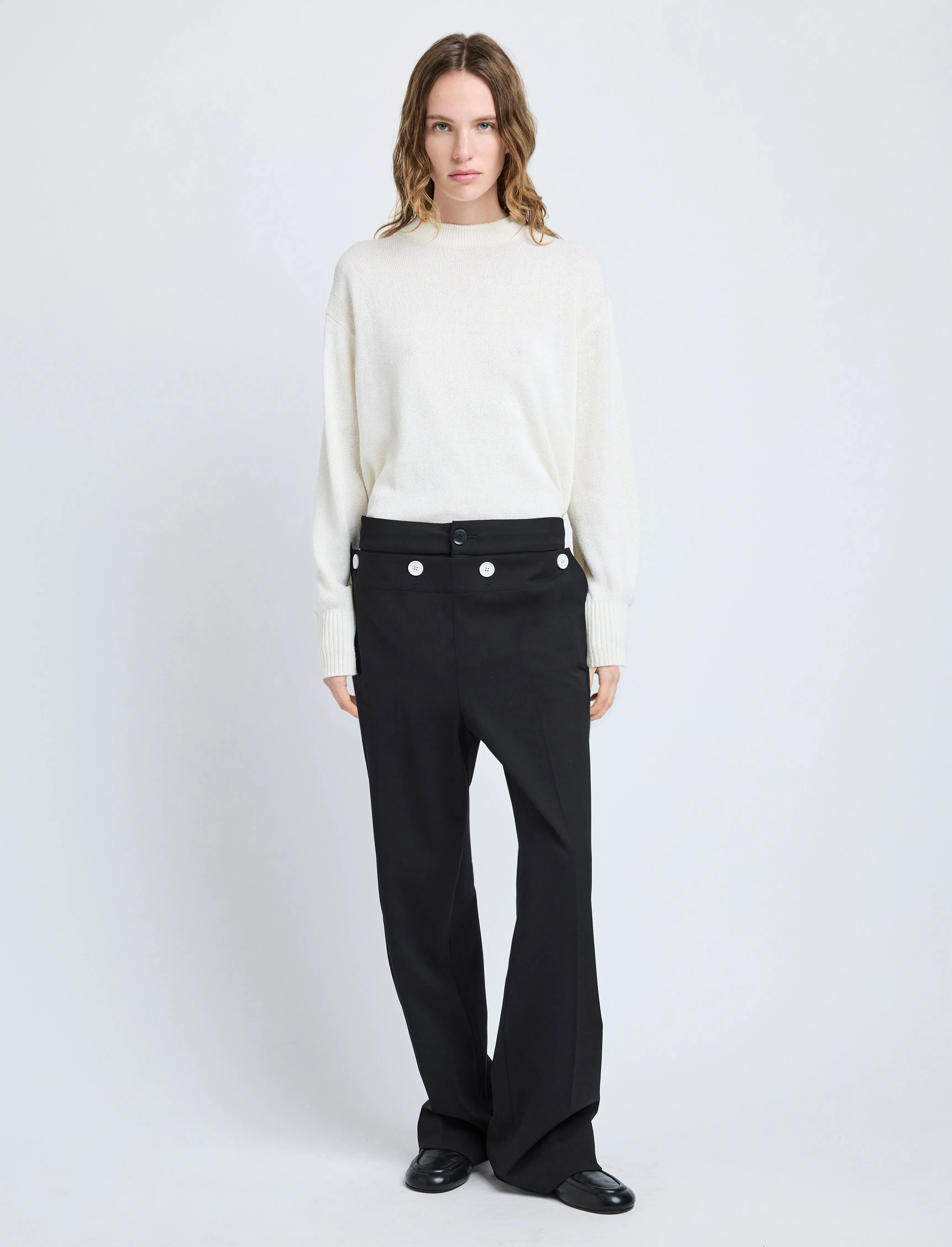 Corri Sweater in Silk Cotton Crepe Knit sold by Proenza Schouler product image thumbnail 3