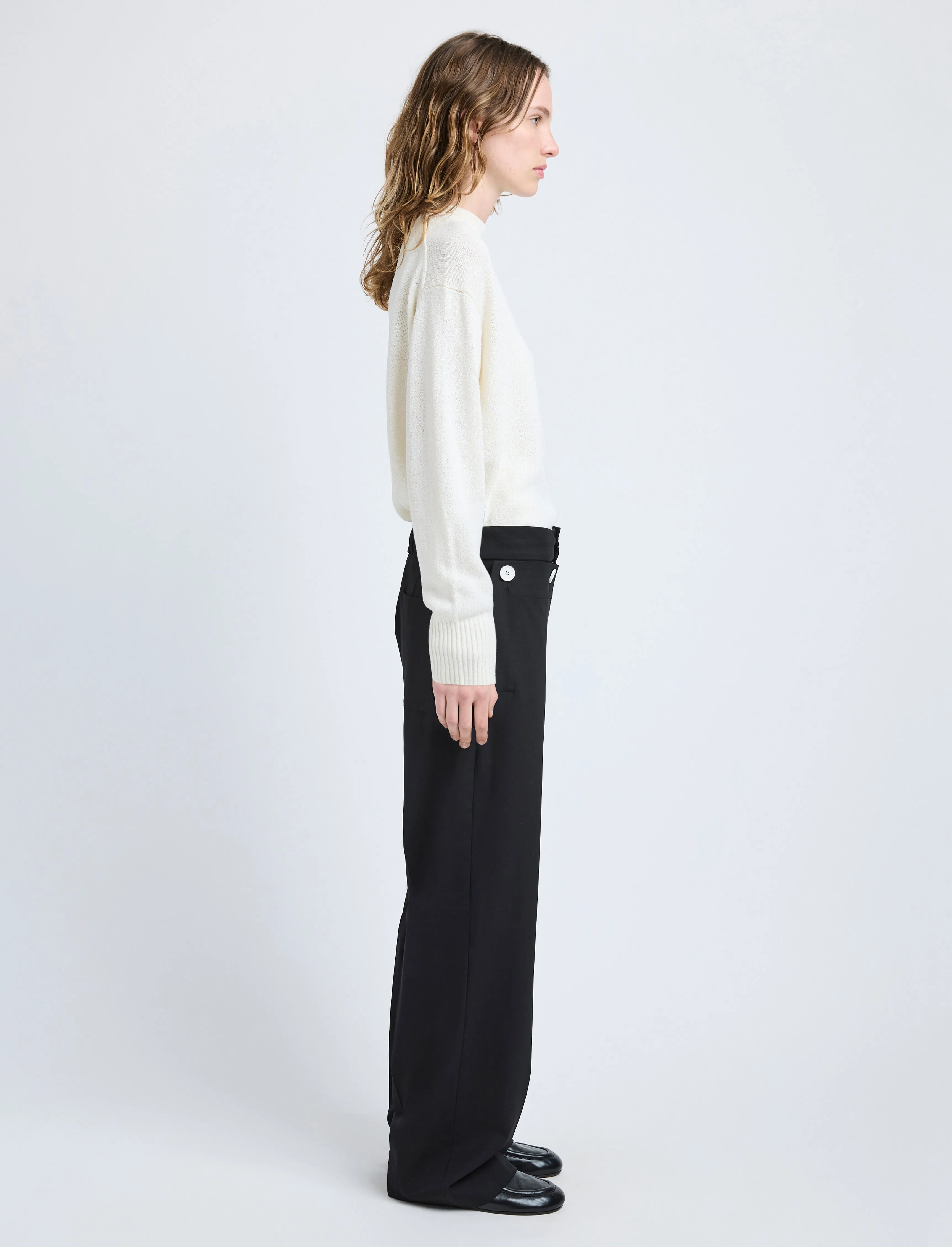 Corri Sweater in Silk Cotton Crepe Knit sold by Proenza Schouler product image thumbnail 4