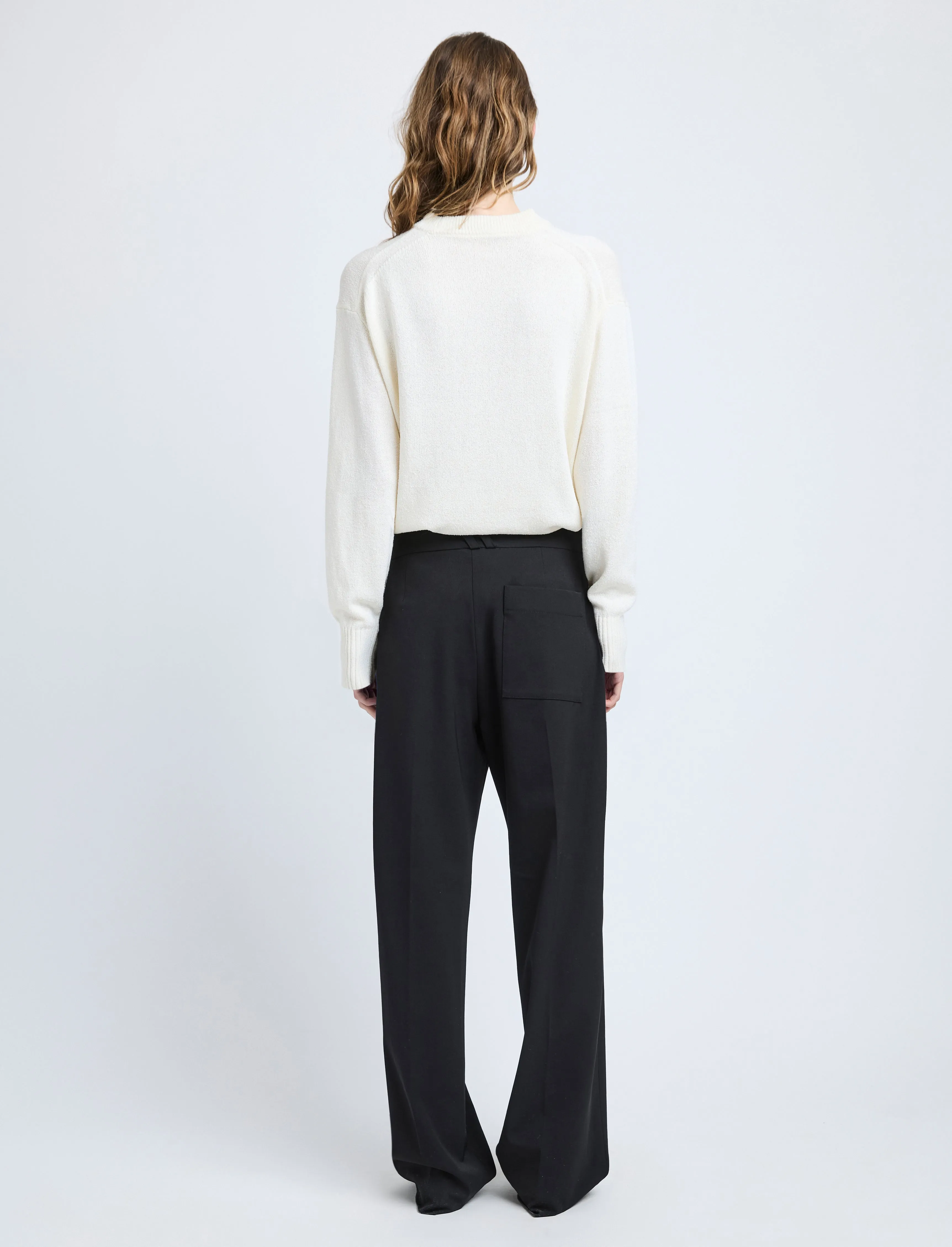 Corri Sweater in Silk Cotton Crepe Knit sold by Proenza Schouler product image thumbnail 5