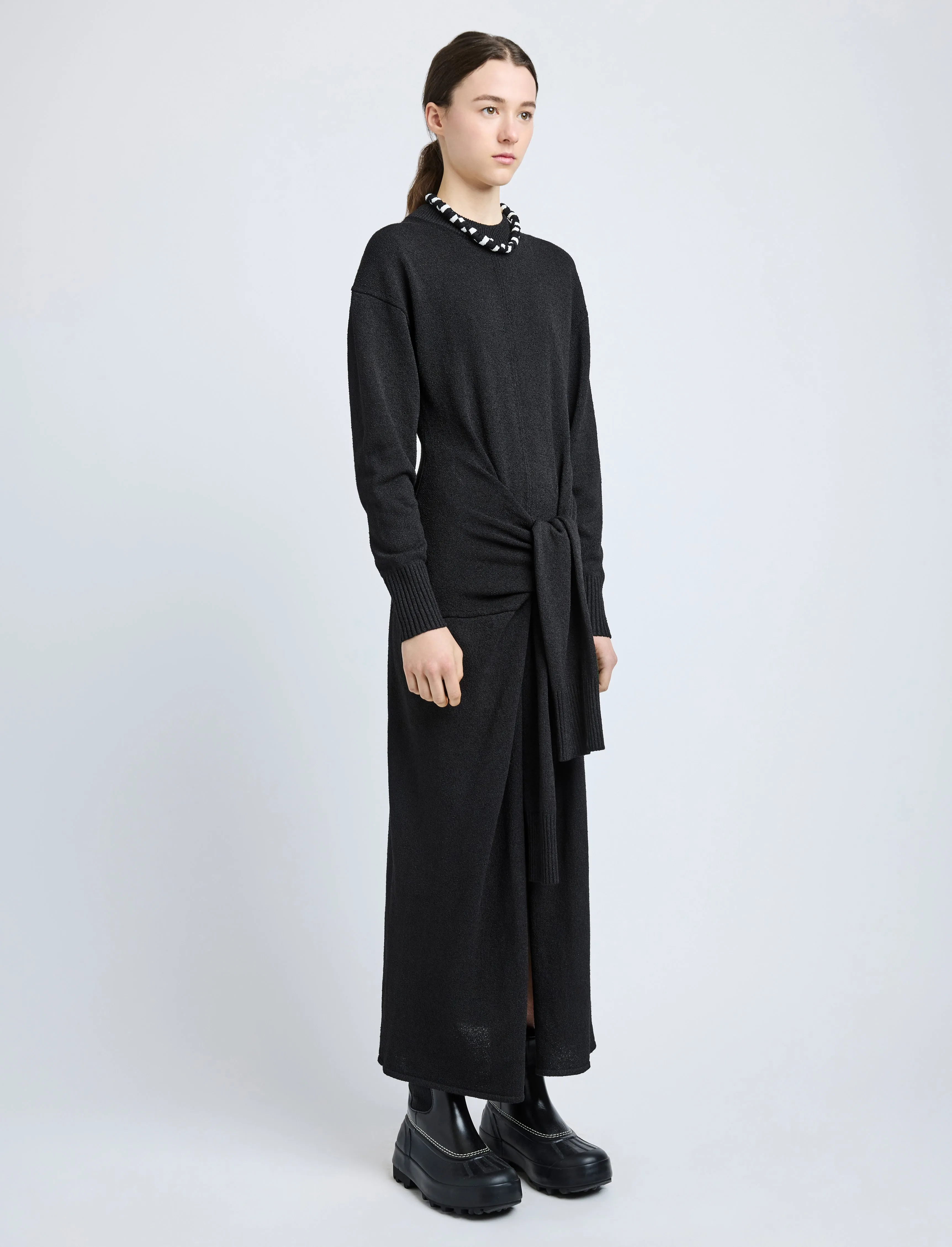 Luca Dress in Silk Cotton Crepe Knit sold by Proenza Schouler product image thumbnail 3