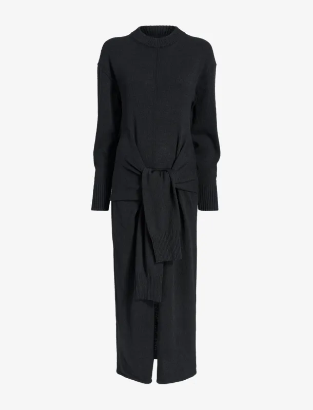 Luca Dress in Silk Cotton Crepe Knit sold by Proenza Schouler