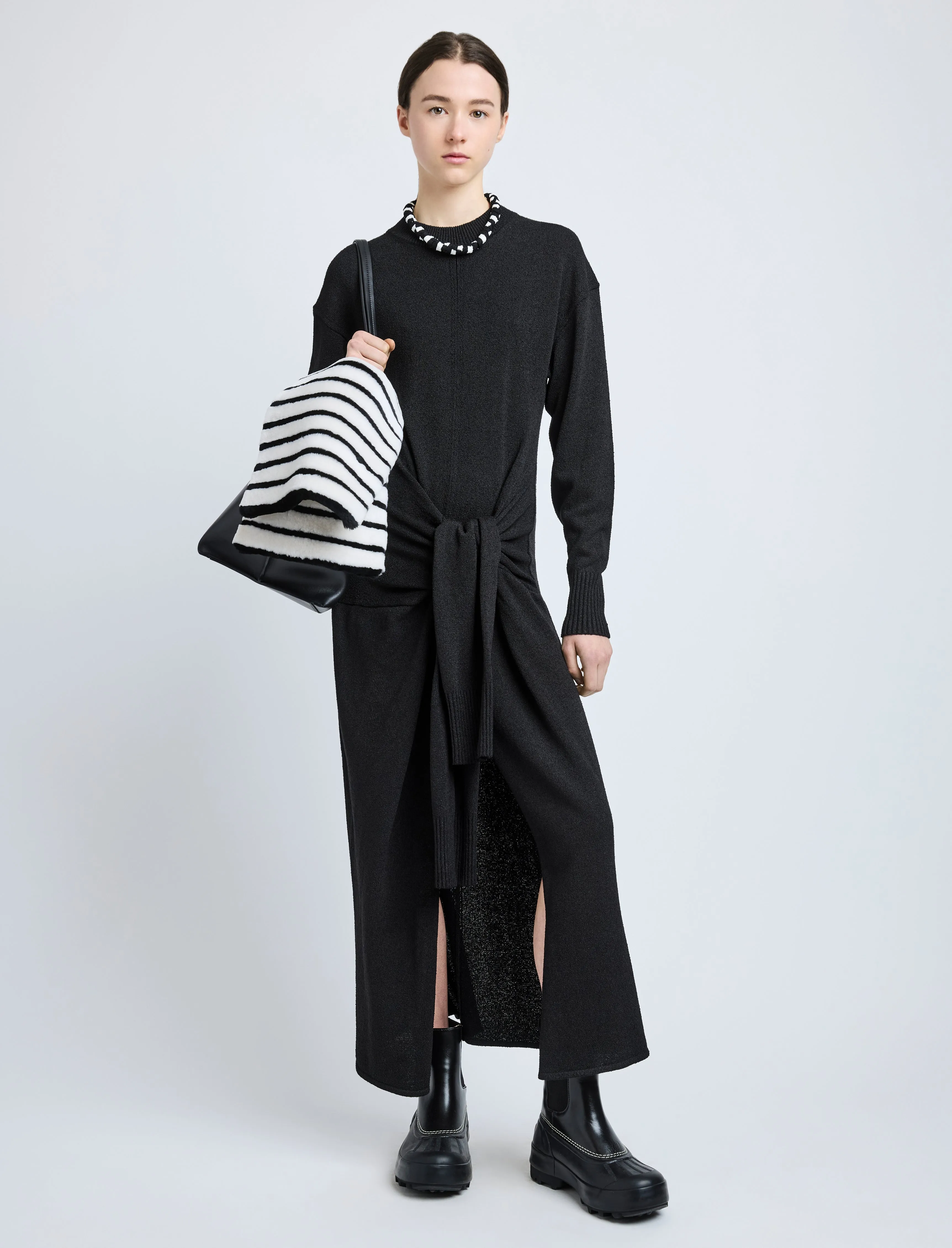 Luca Dress in Silk Cotton Crepe Knit sold by Proenza Schouler product image thumbnail 2