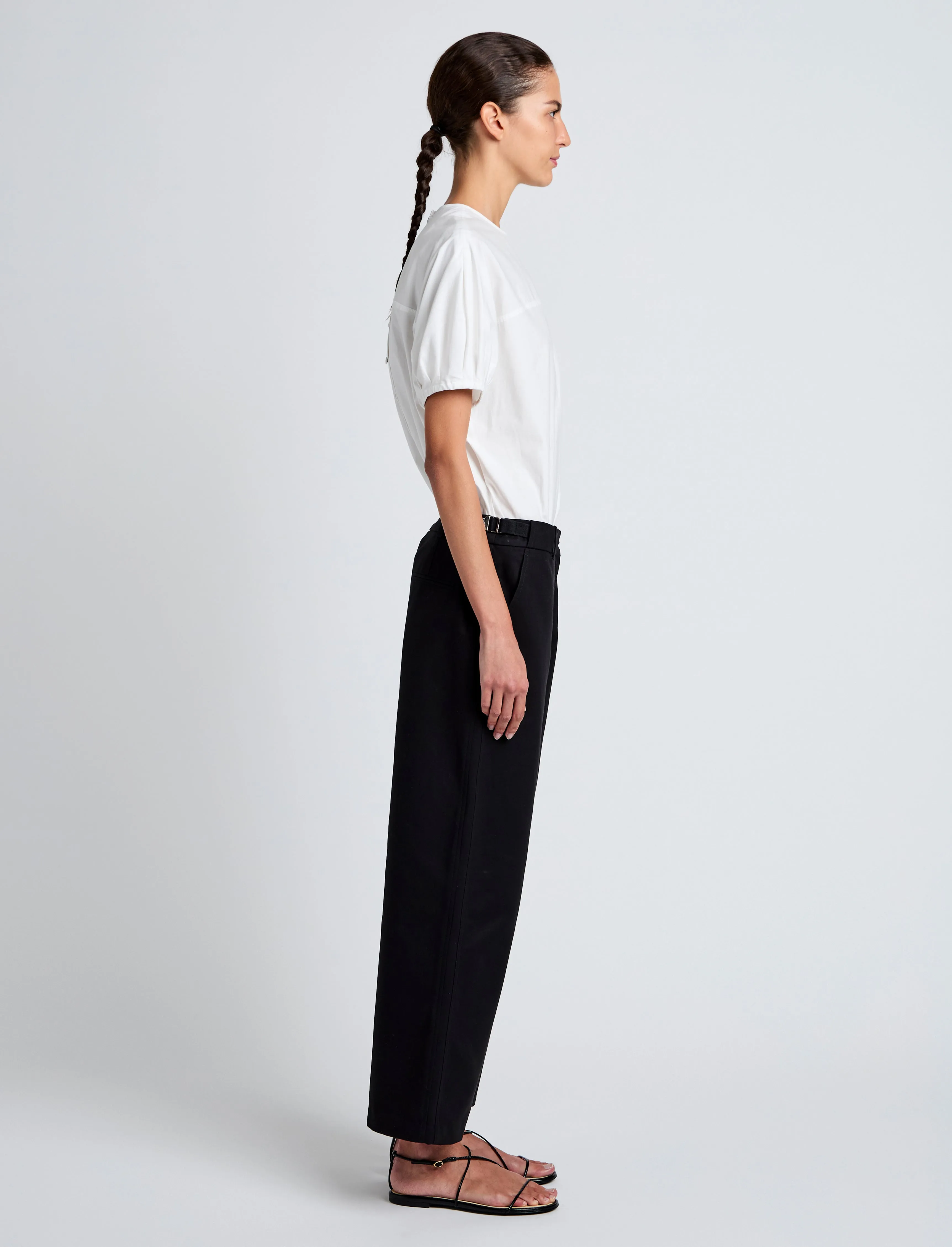Cali Pant in Stretch Cotton Suiting sold by Proenza Schouler product image thumbnail 3