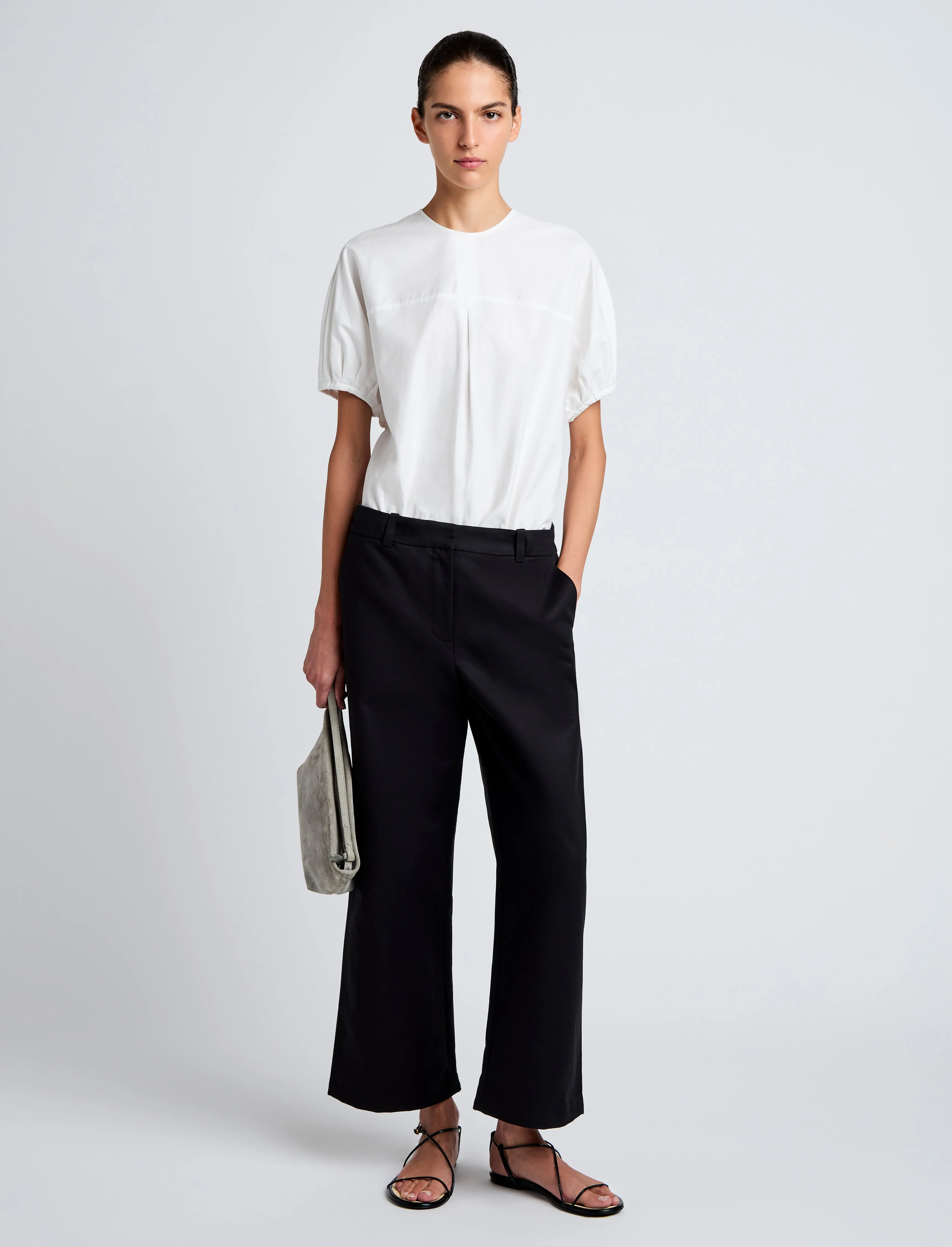 Cali Pant in Stretch Cotton Suiting sold by Proenza Schouler product image thumbnail 2