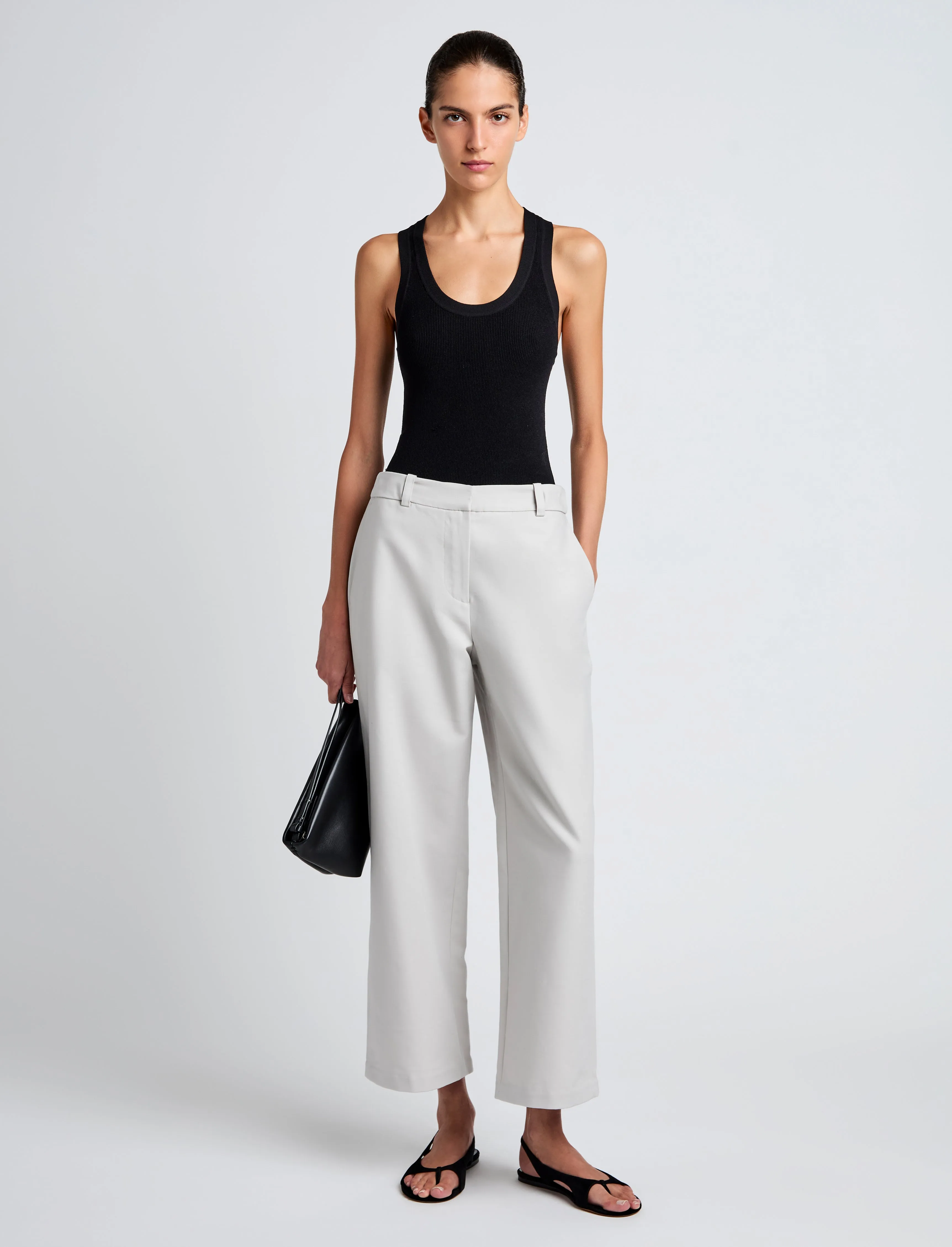 Cali Pant in Stretch Cotton Suiting sold by Proenza Schouler product image thumbnail 2