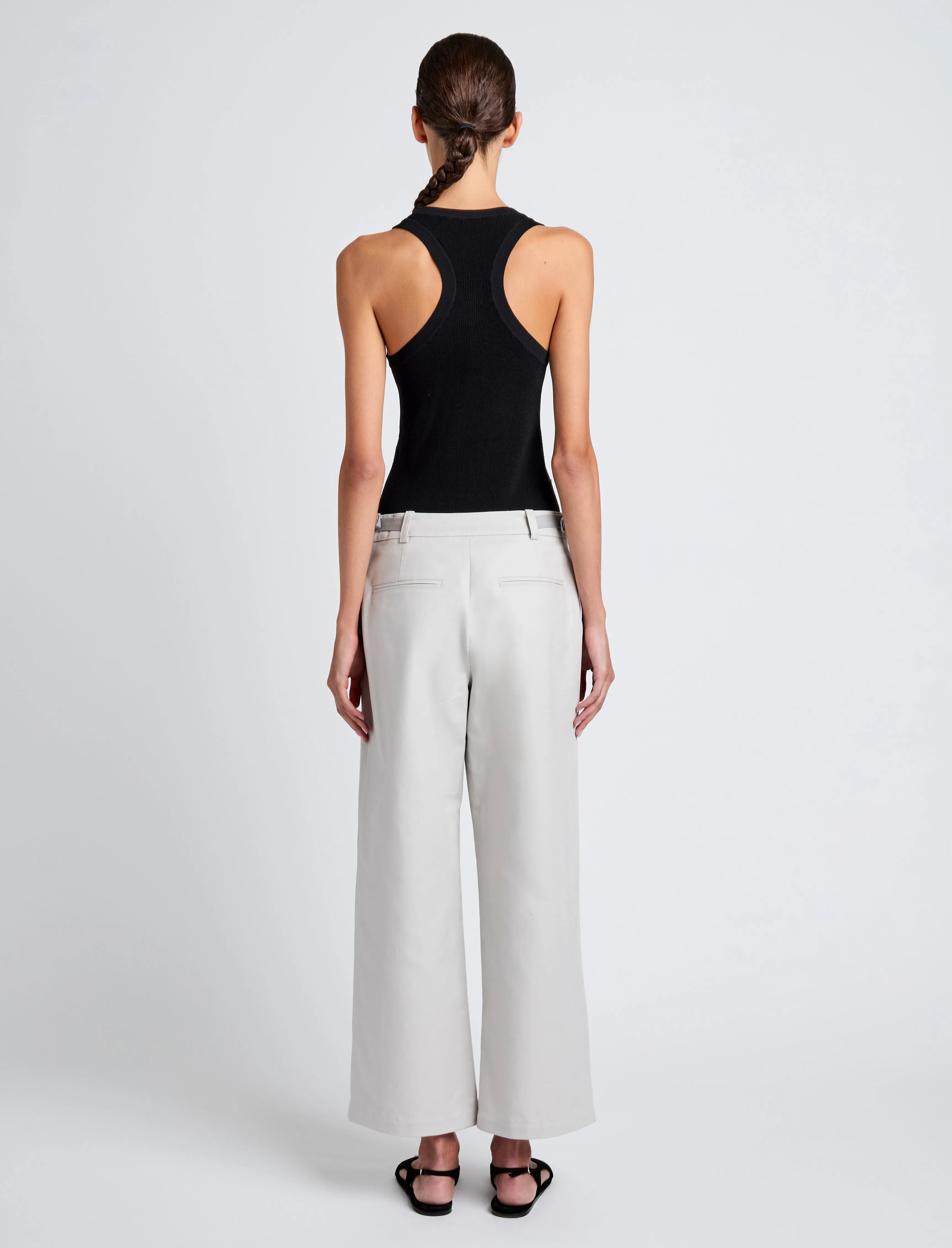 Cali Pant in Stretch Cotton Suiting sold by Proenza Schouler product image thumbnail 4