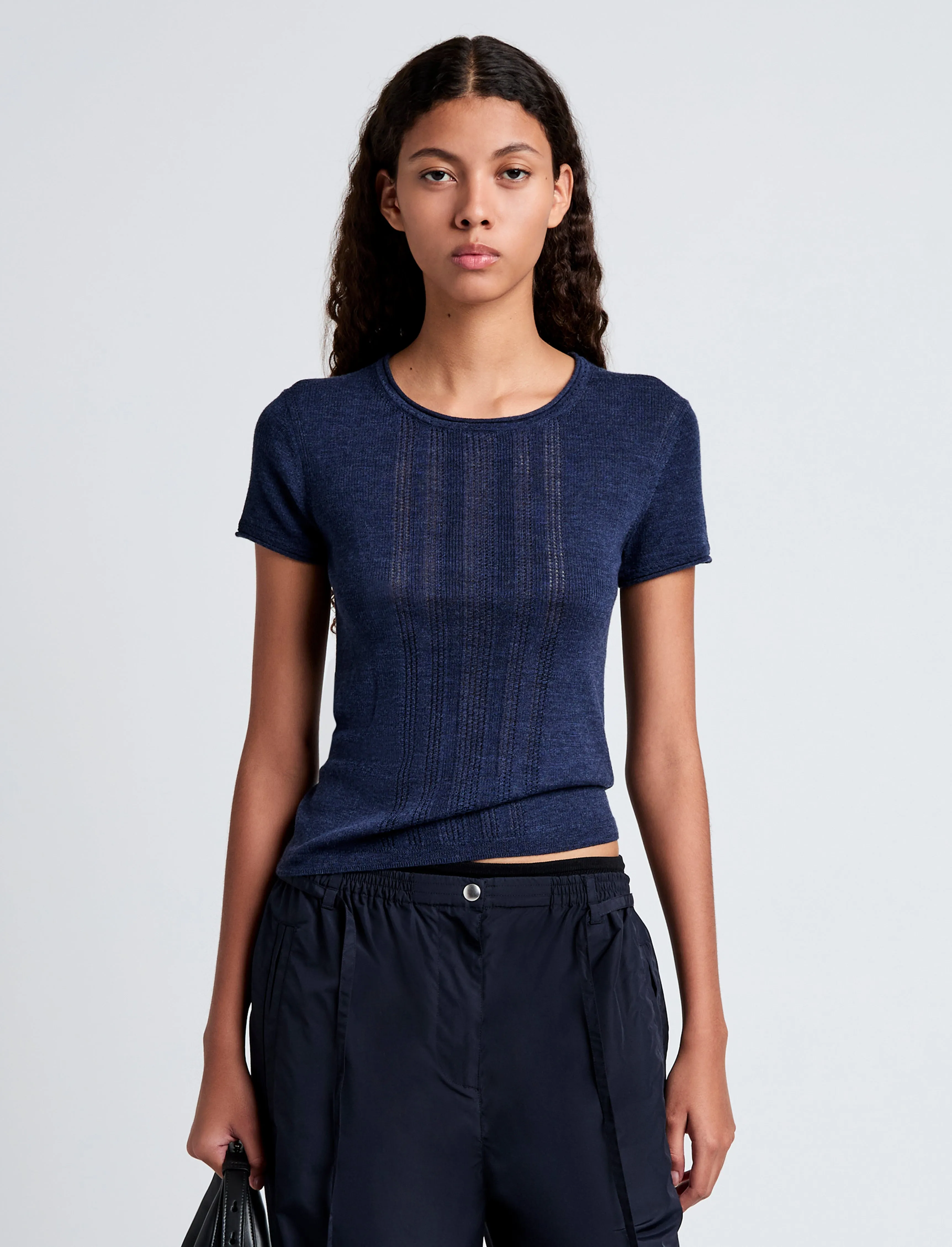 Blaine Knit Shirt in Lightweight Merino sold by Proenza Schouler product image thumbnail 2