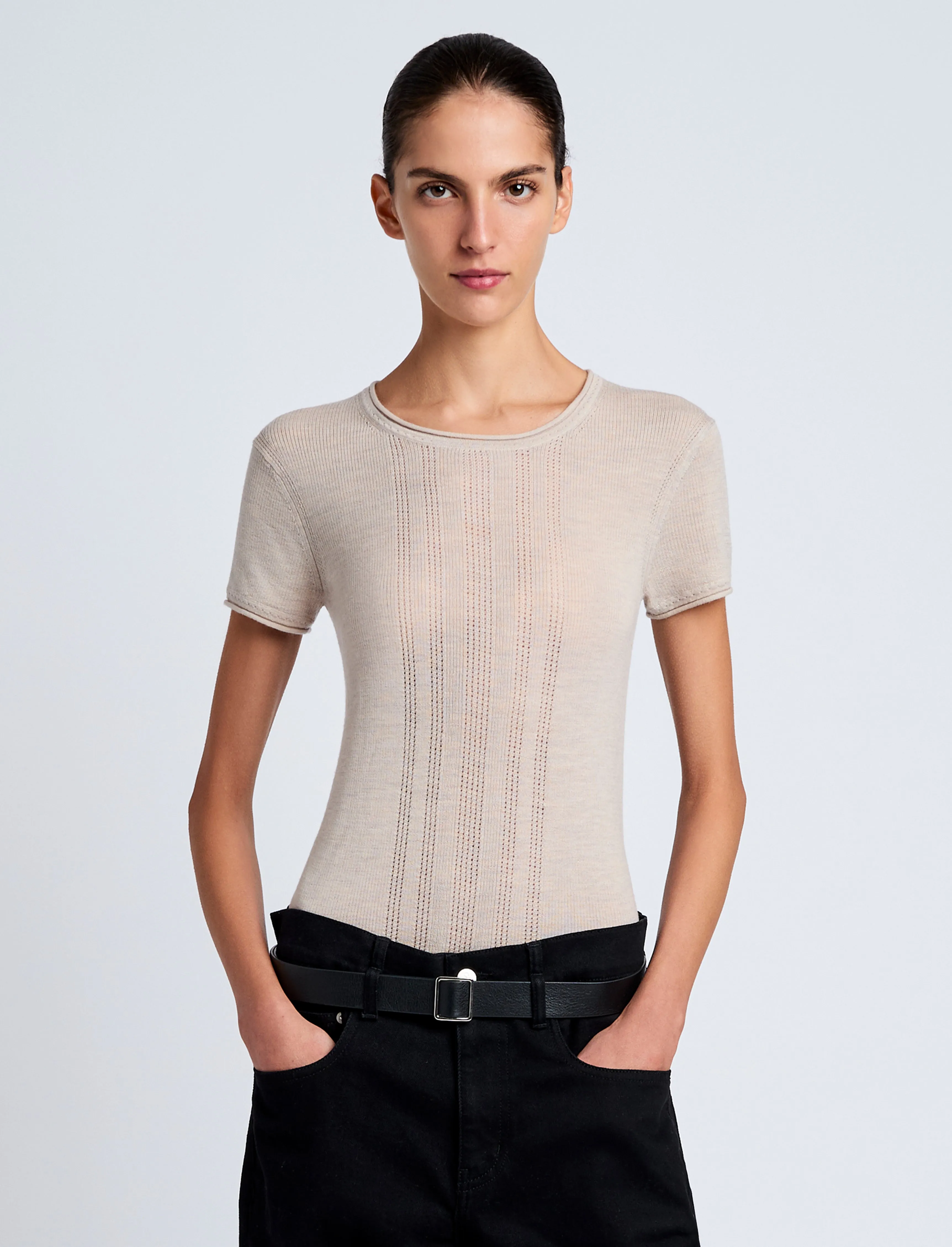 Blaine Knit Shirt in Lightweight Merino sold by Proenza Schouler product image thumbnail 2