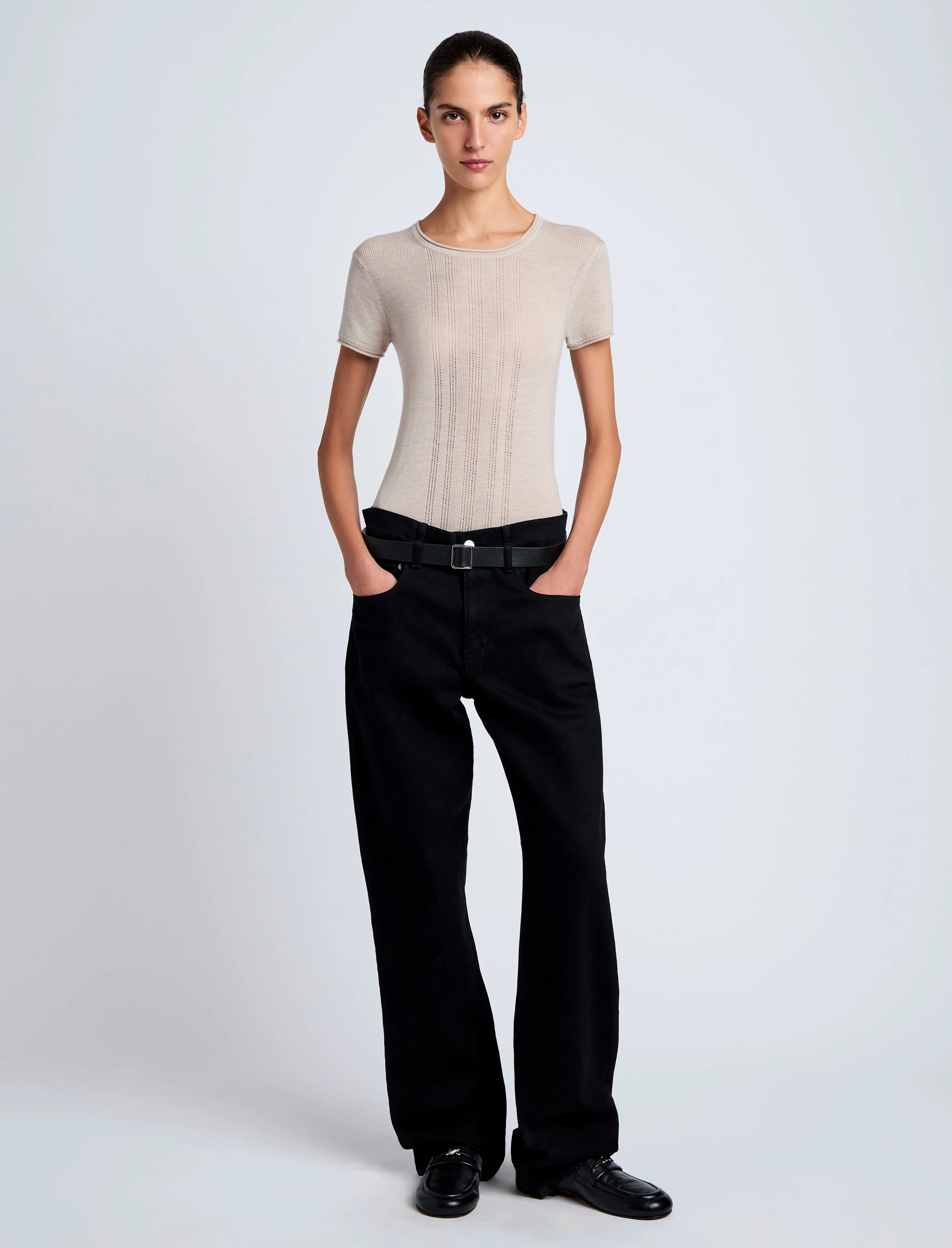 Blaine Knit Shirt in Lightweight Merino sold by Proenza Schouler product image thumbnail 3