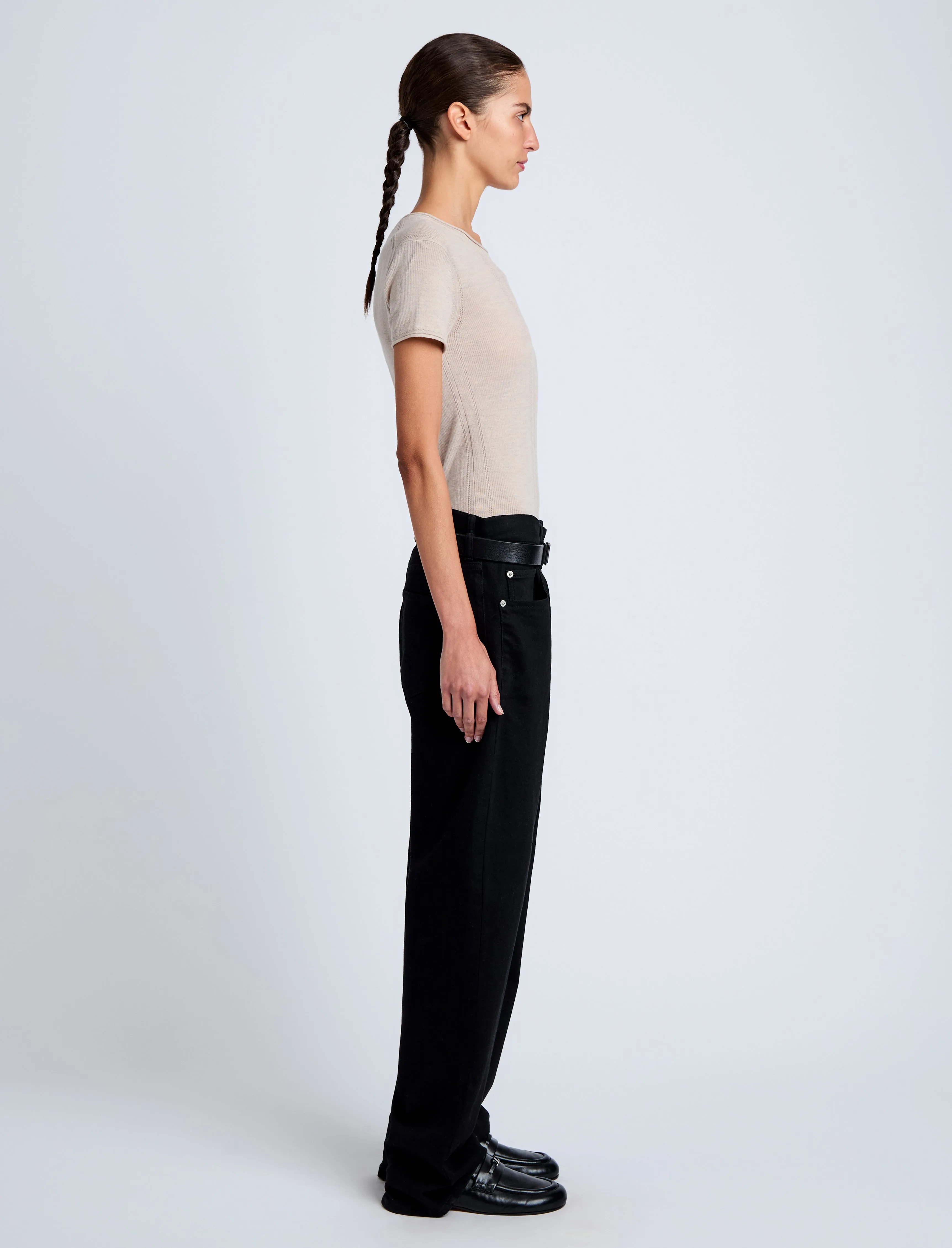 Blaine Knit Shirt in Lightweight Merino sold by Proenza Schouler product image thumbnail 4
