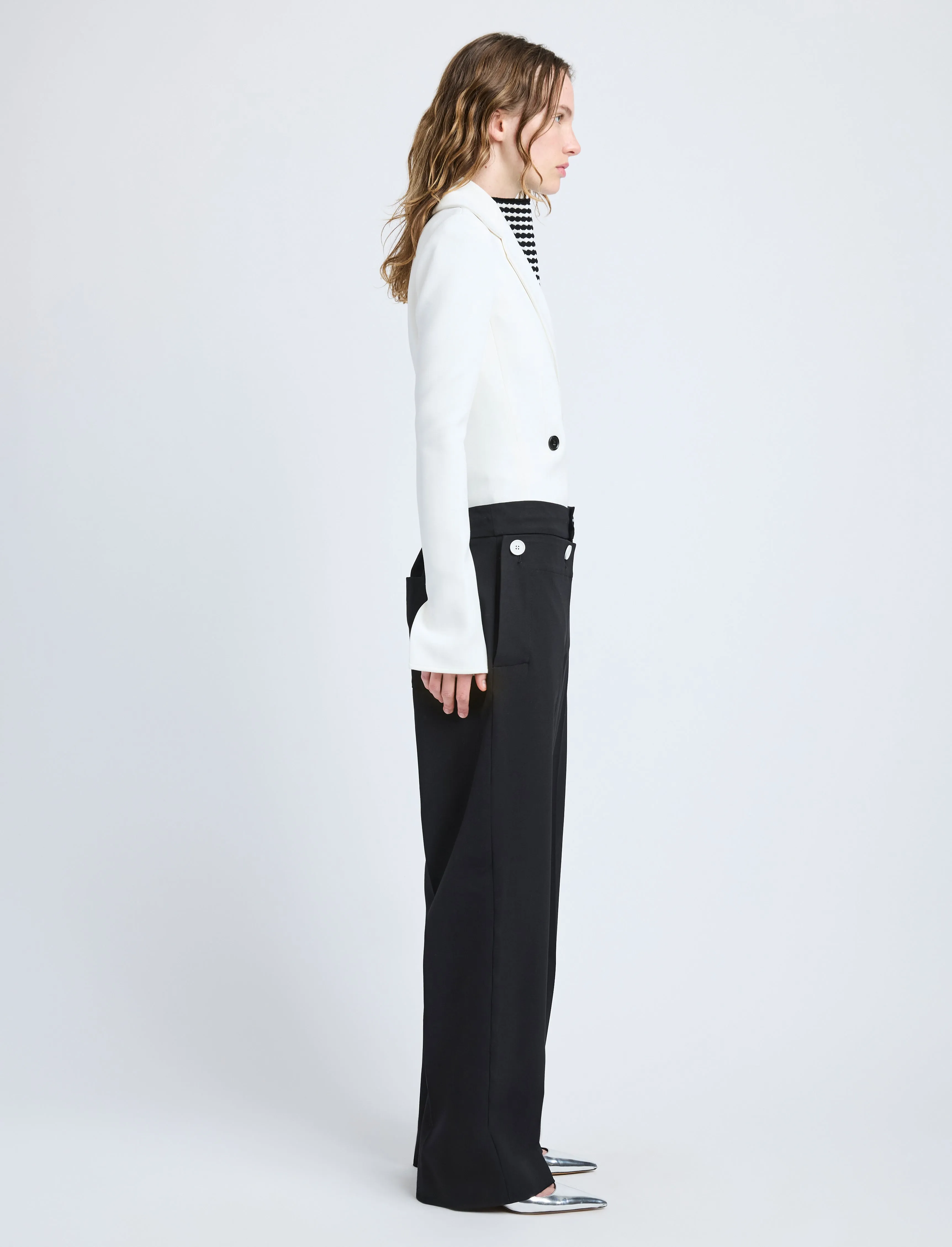 Marine Jacket in Bi-Stretch Suiting sold by Proenza Schouler product image thumbnail 4