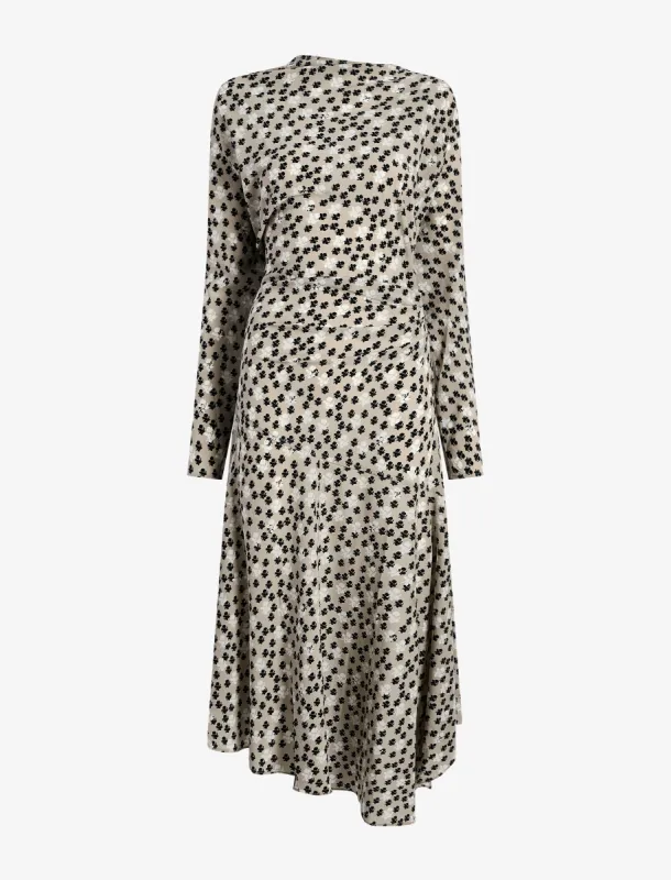 Alina Dress in Printed Silk Viscose made by Proenza Schouler