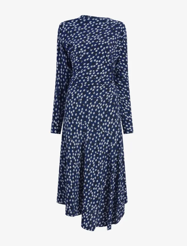Alina Dress in Printed Silk Viscose made by Proenza Schouler