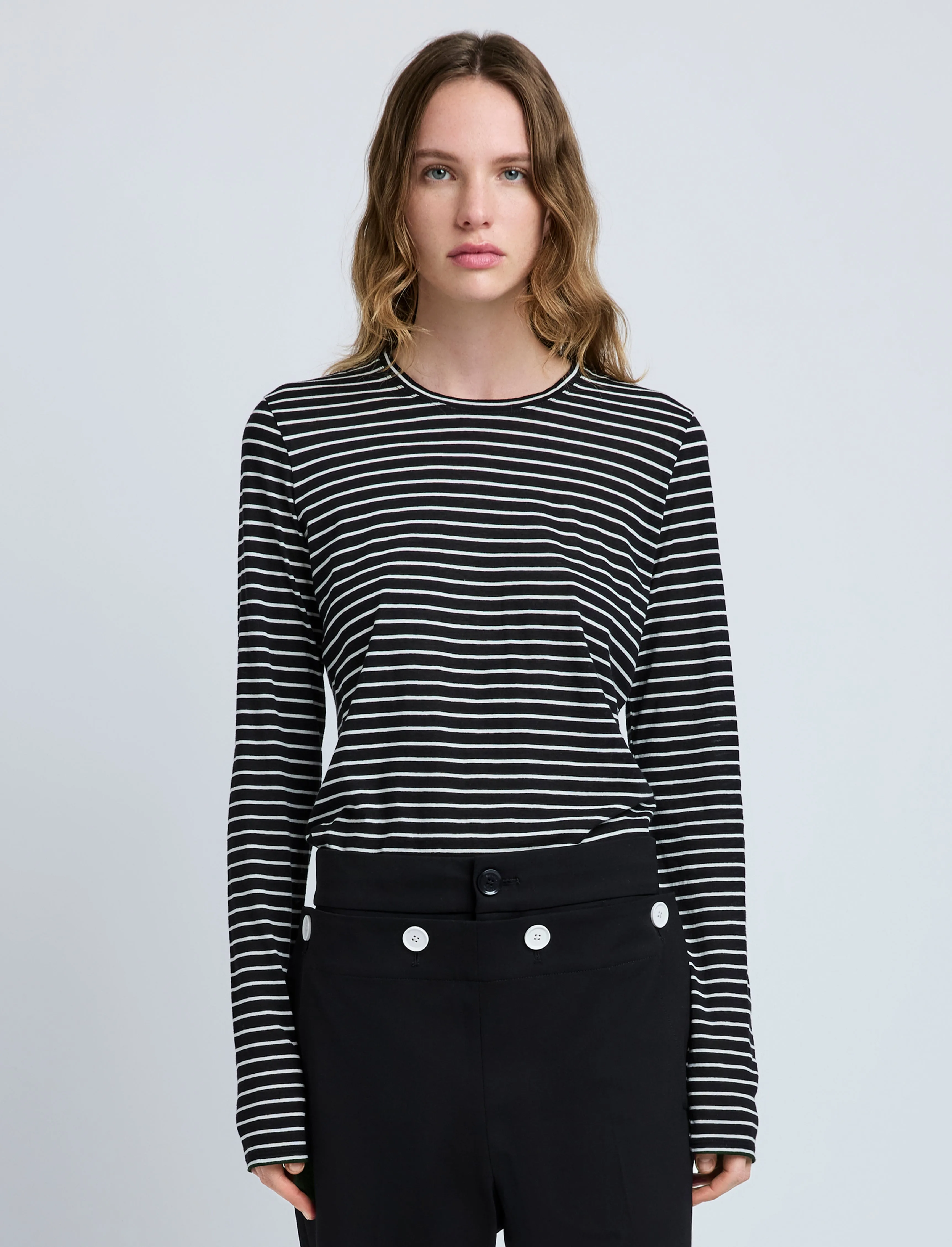 Mia T-Shirt in Cotton Stripe Jersey sold by Proenza Schouler product image thumbnail 2