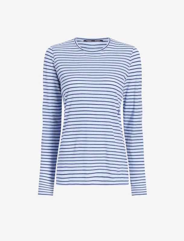 Mia T-Shirt in Cotton Stripe Jersey sold by Proenza Schouler