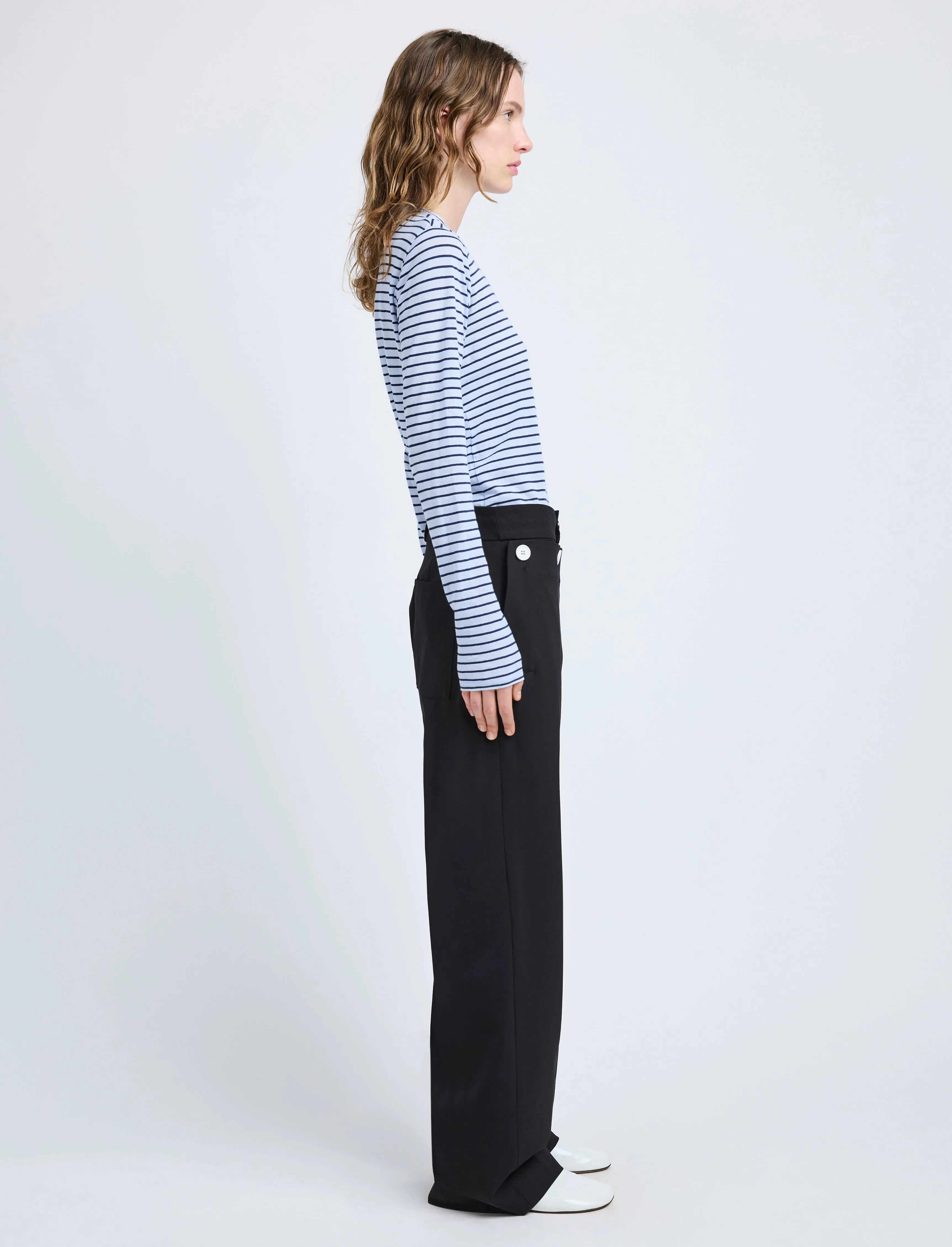 Mia T-Shirt in Cotton Stripe Jersey sold by Proenza Schouler product image thumbnail 4