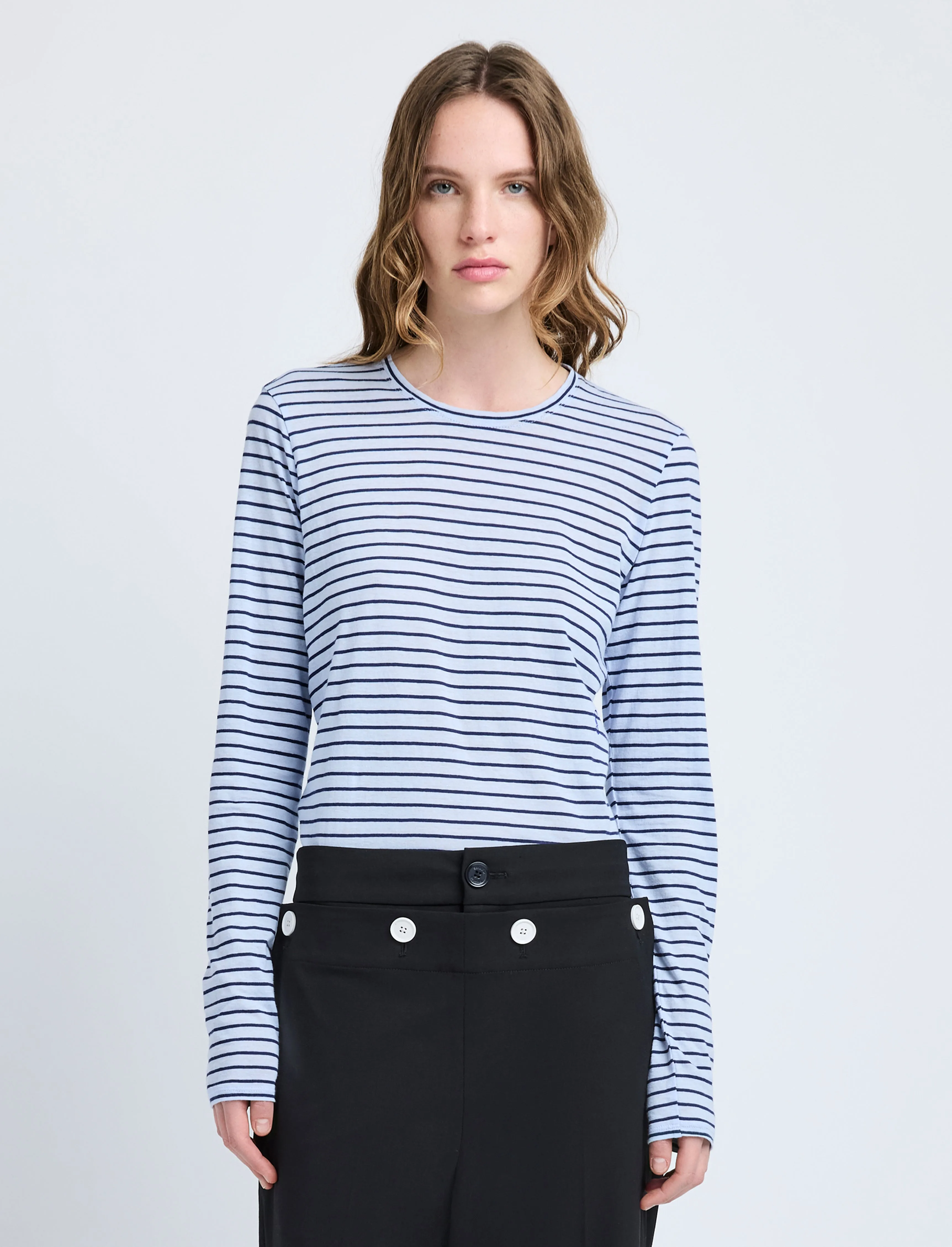 Mia T-Shirt in Cotton Stripe Jersey sold by Proenza Schouler product image thumbnail 2