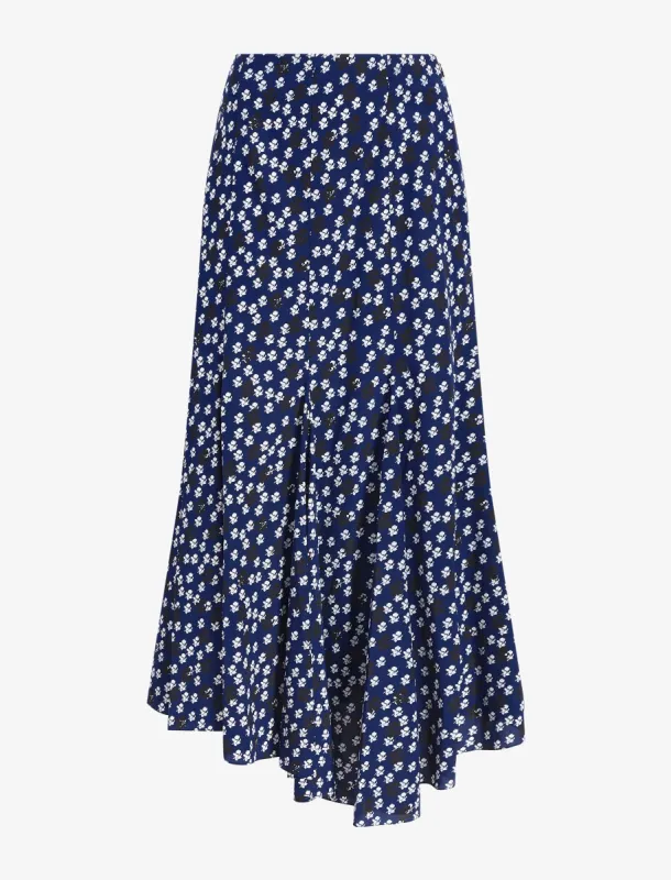 Joelle Skirt in Printed Silk Viscose made by Proenza Schouler
