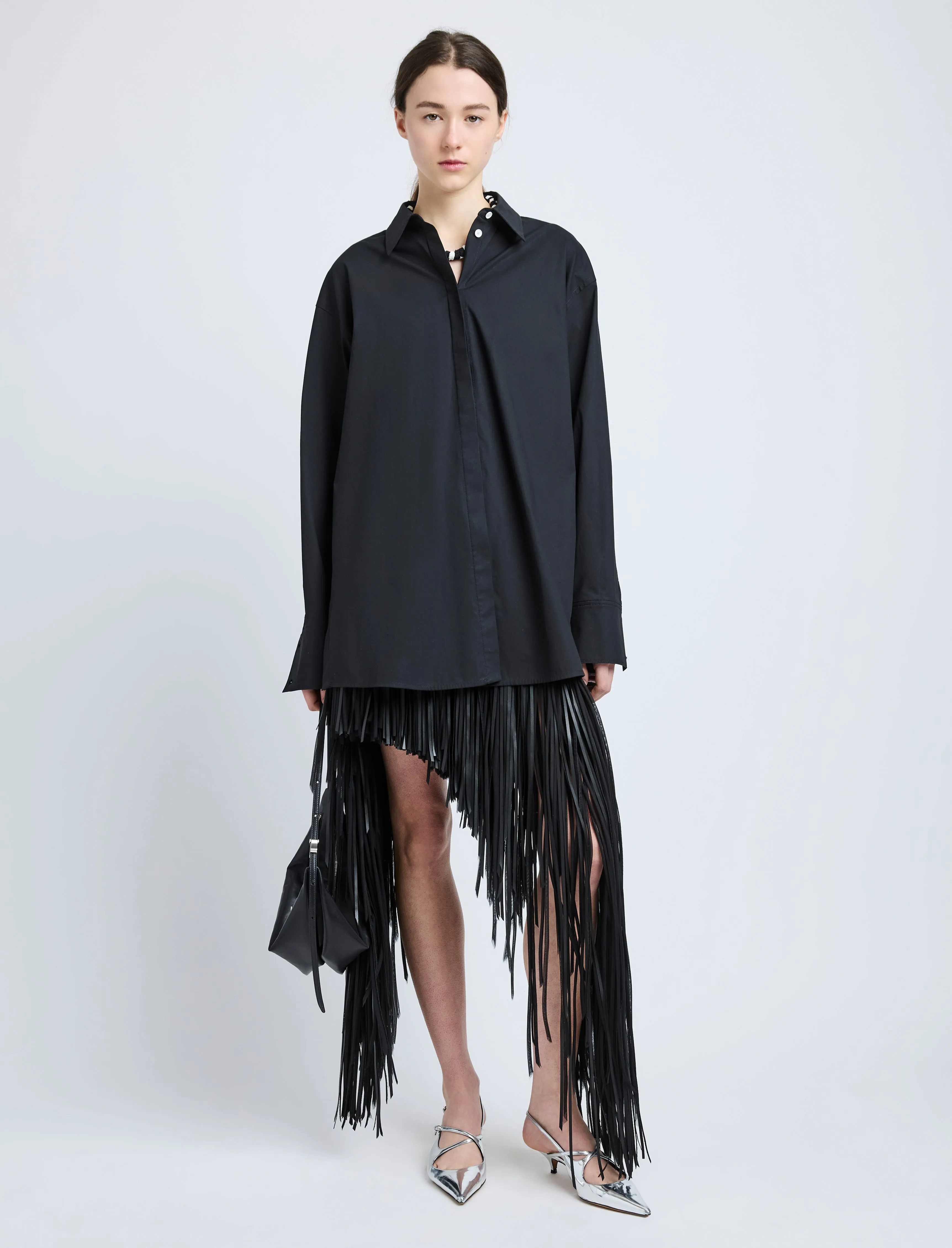 Addy Shirt in Compact Cotton Poplin sold by Proenza Schouler product image thumbnail 3