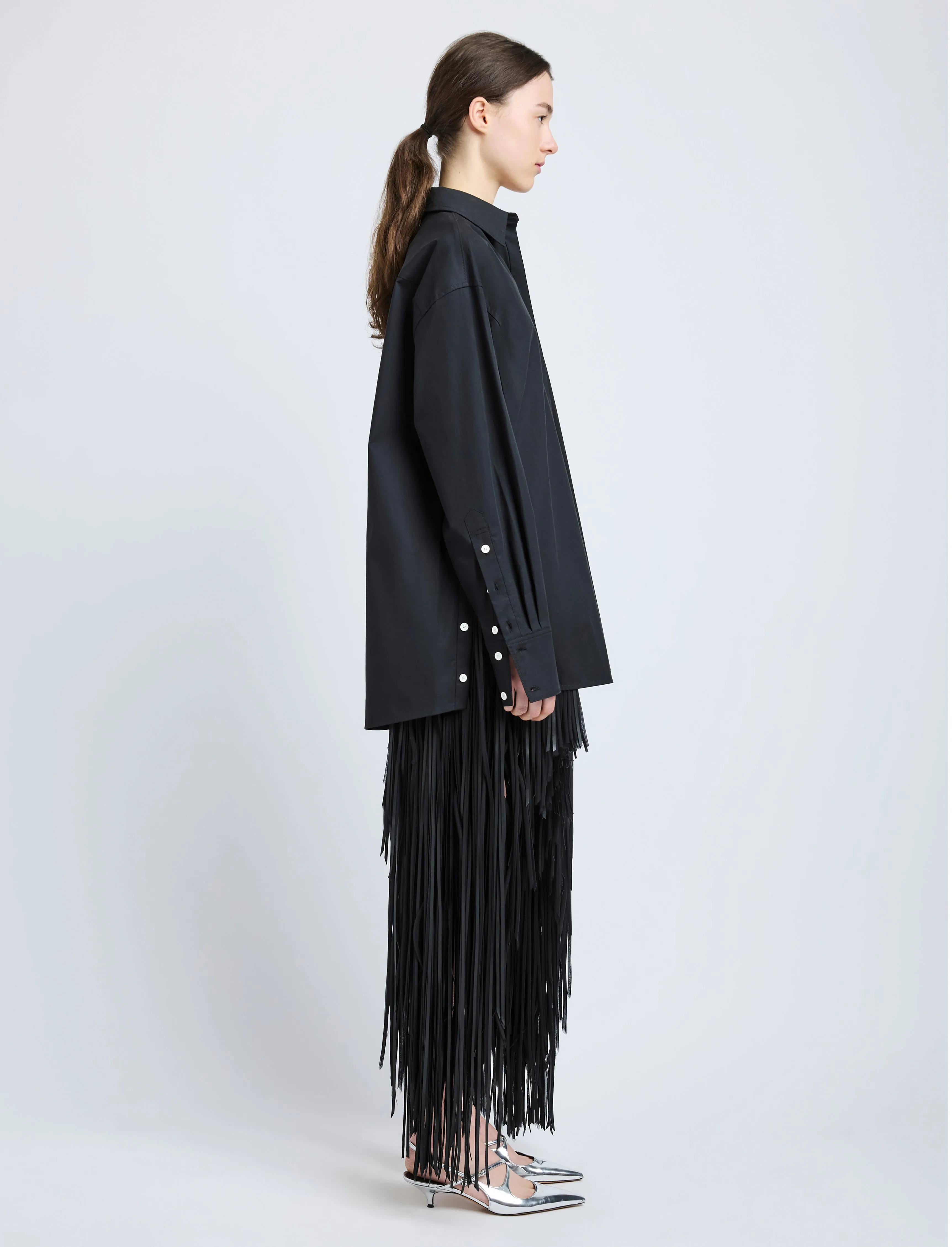 Addy Shirt in Compact Cotton Poplin sold by Proenza Schouler product image thumbnail 4