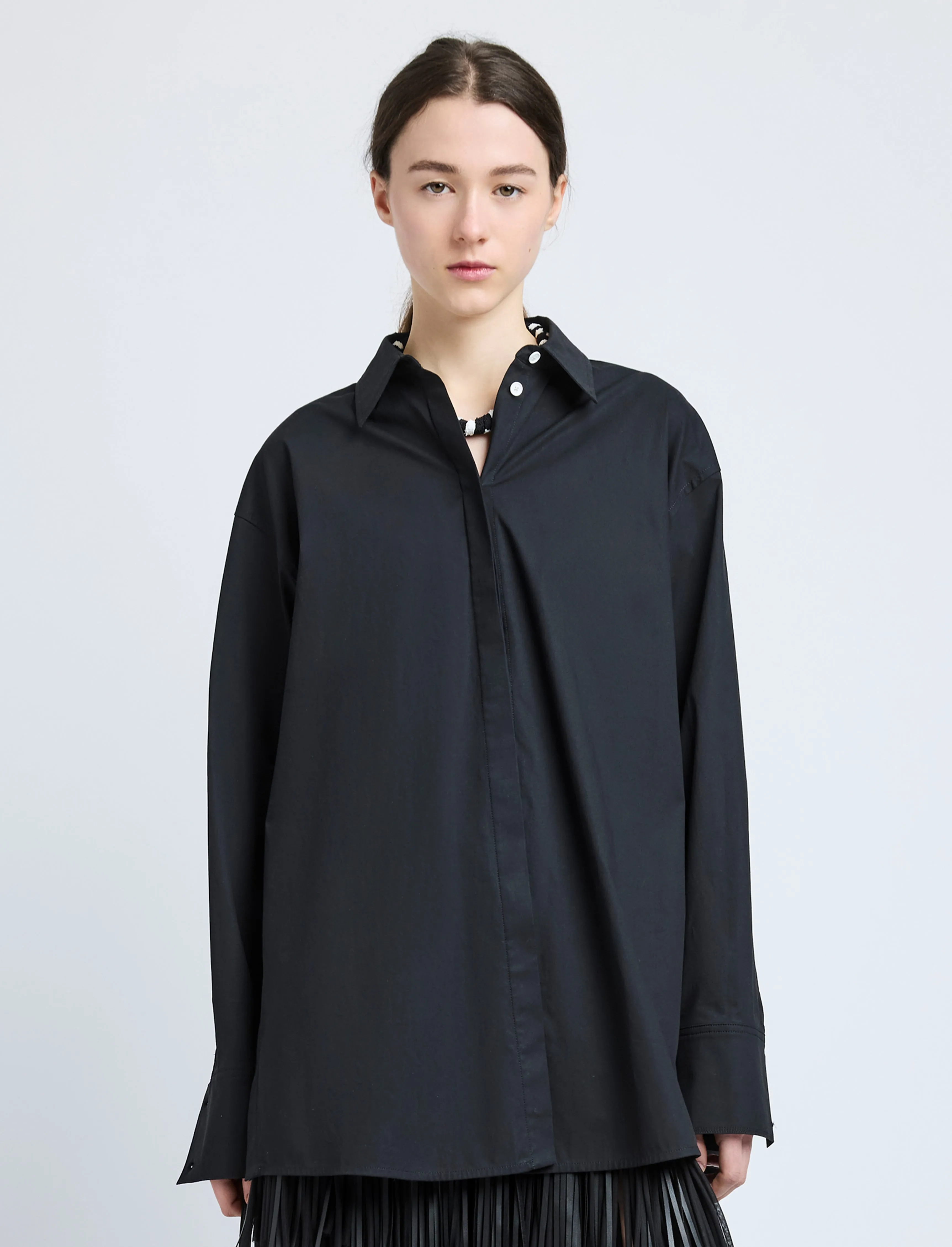 Addy Shirt in Compact Cotton Poplin sold by Proenza Schouler product image thumbnail 2