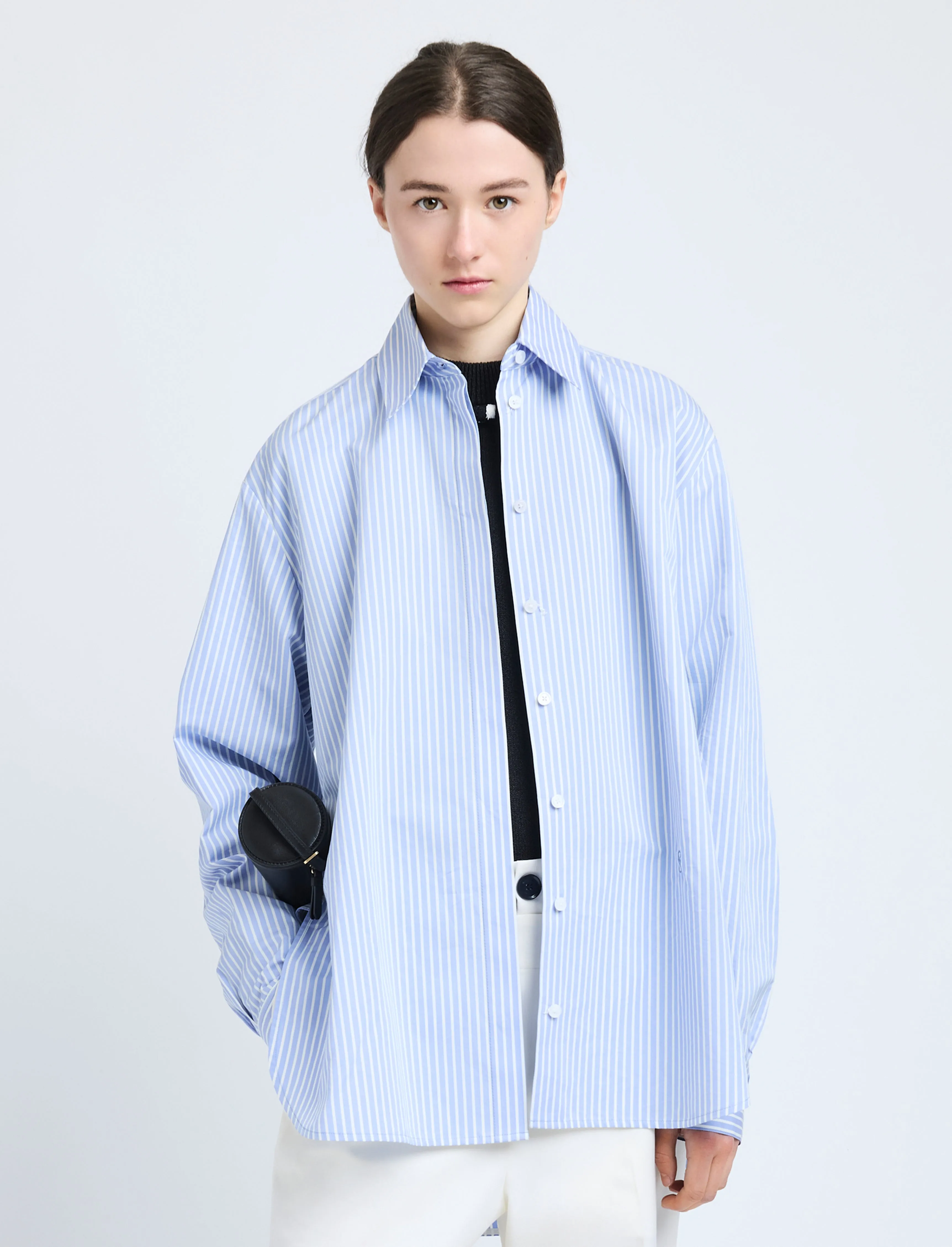Hunter Top in Stripe Cotton Silk Poplin sold by Proenza Schouler product image thumbnail 2