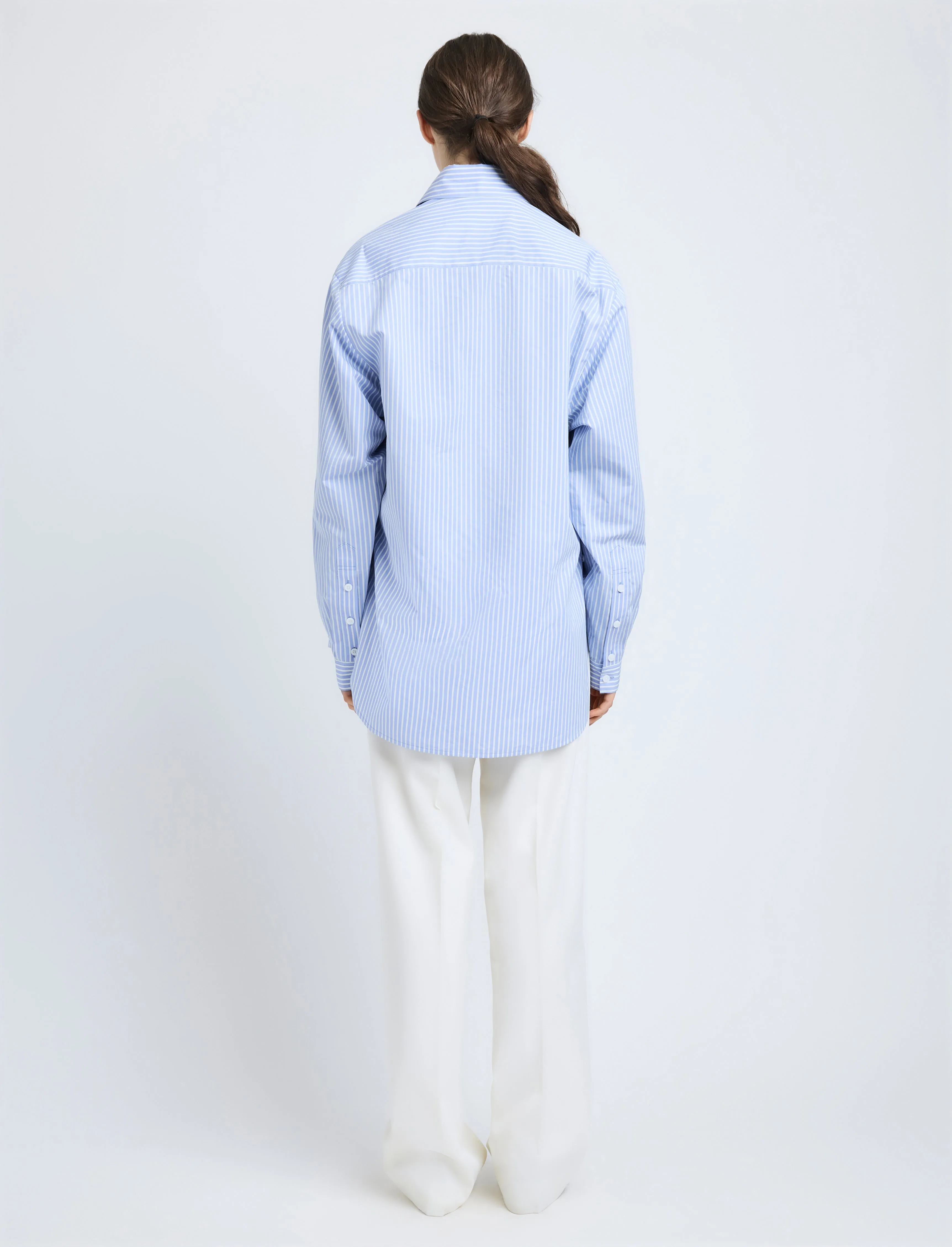 Hunter Top in Stripe Cotton Silk Poplin sold by Proenza Schouler product image thumbnail 5