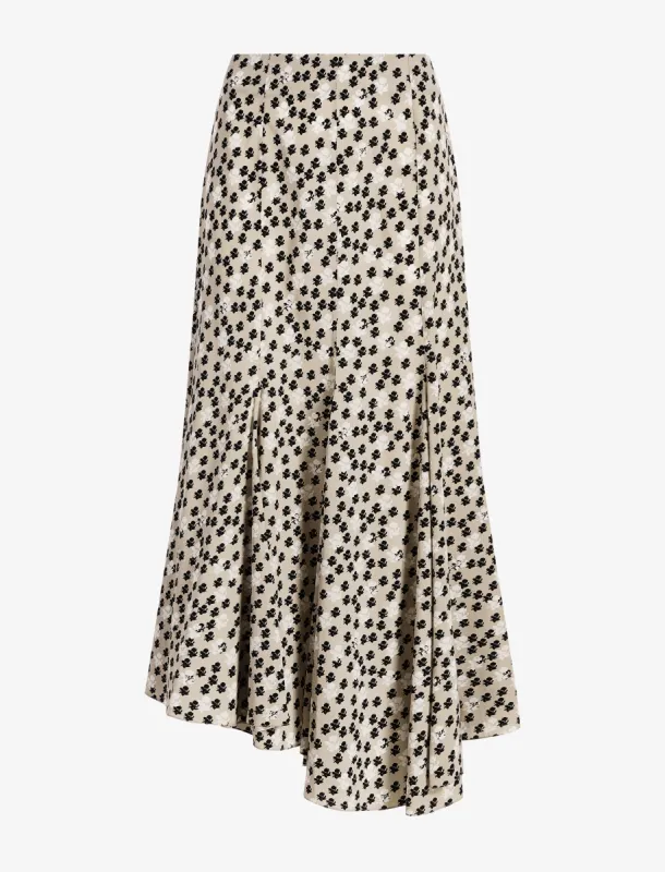Joelle Skirt in Printed Silk Viscose made by Proenza Schouler