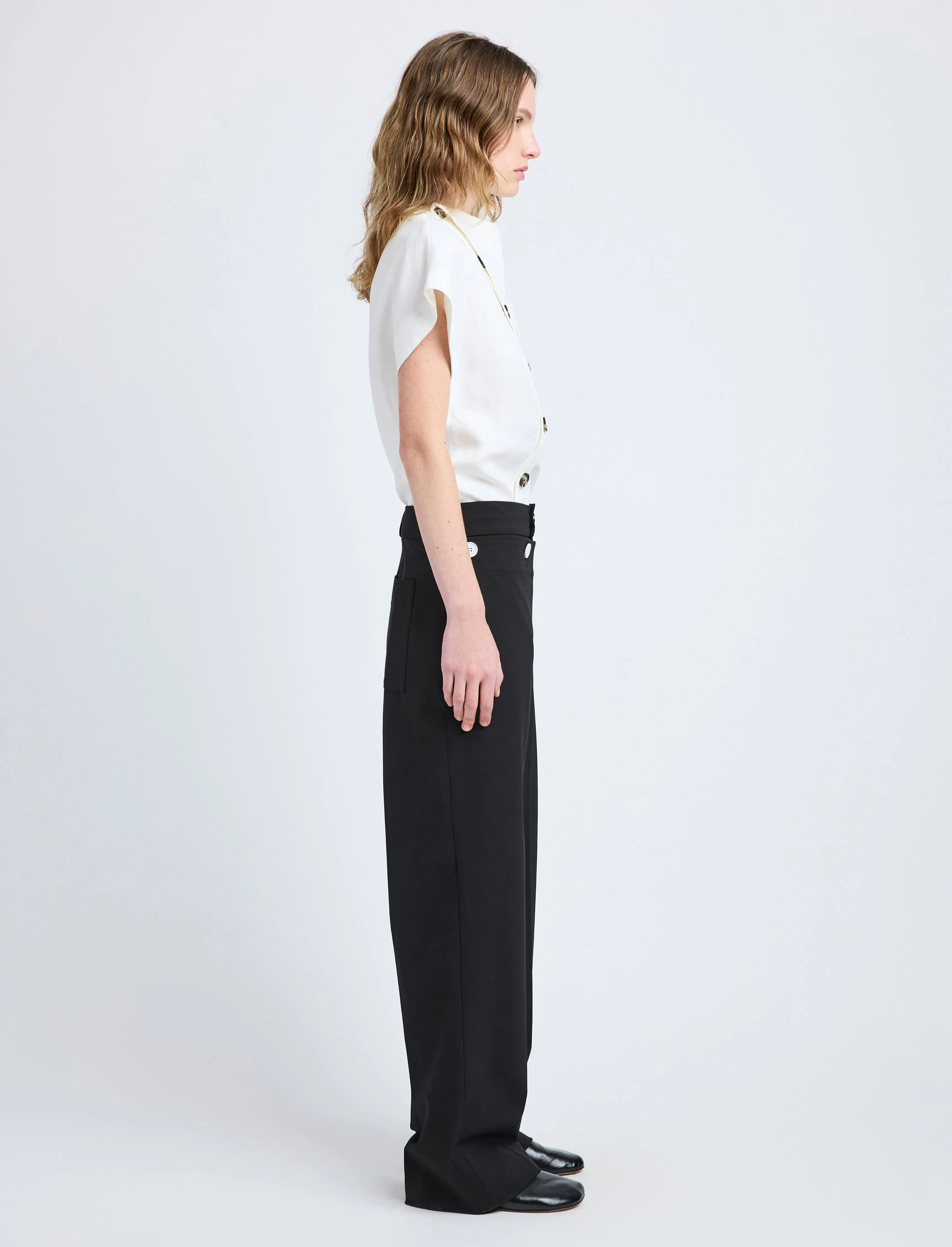 Zion Top in Linen Viscose sold by Proenza Schouler product image thumbnail 4