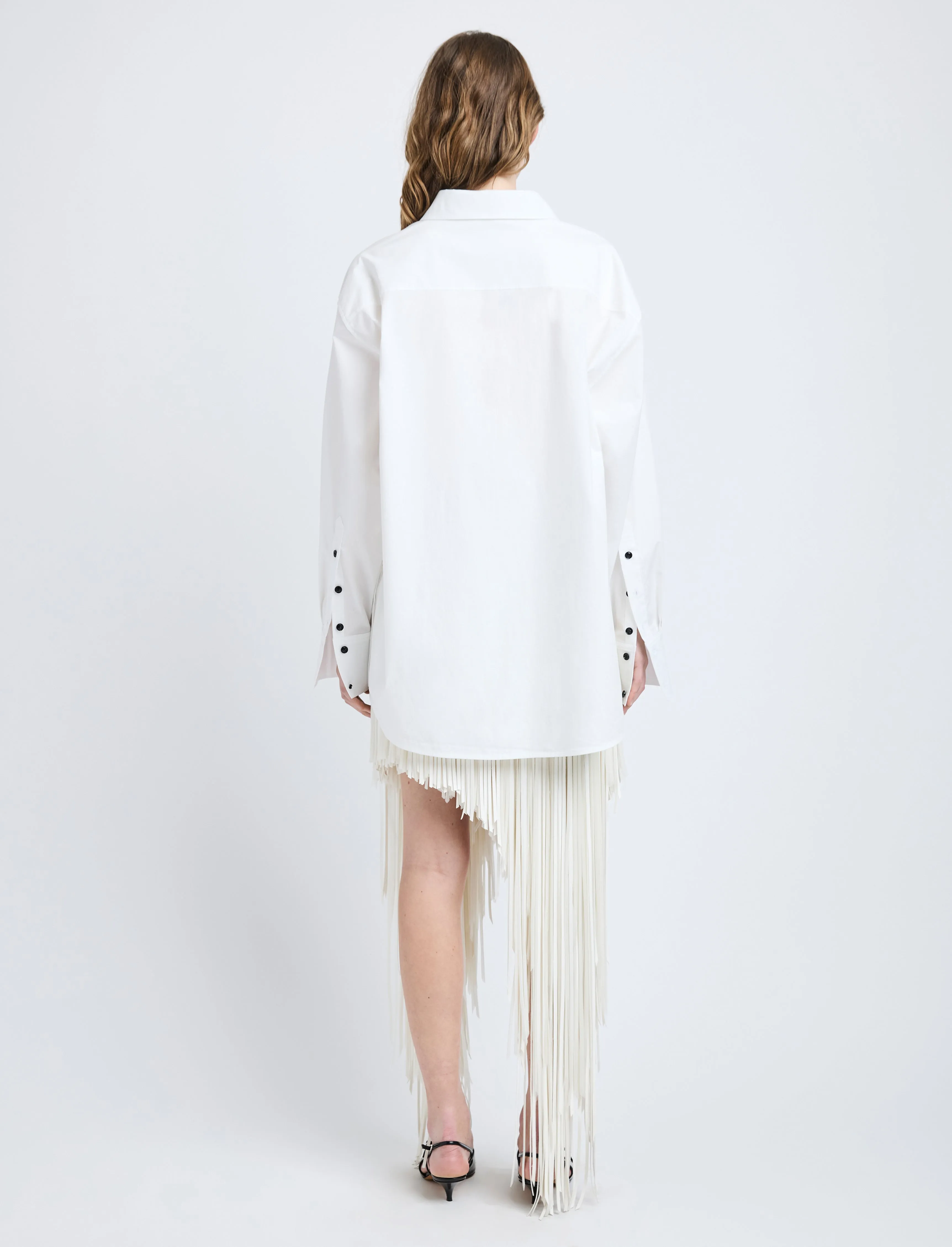 Phia Skirt in Leather Silk Fringe sold by Proenza Schouler product image thumbnail 4