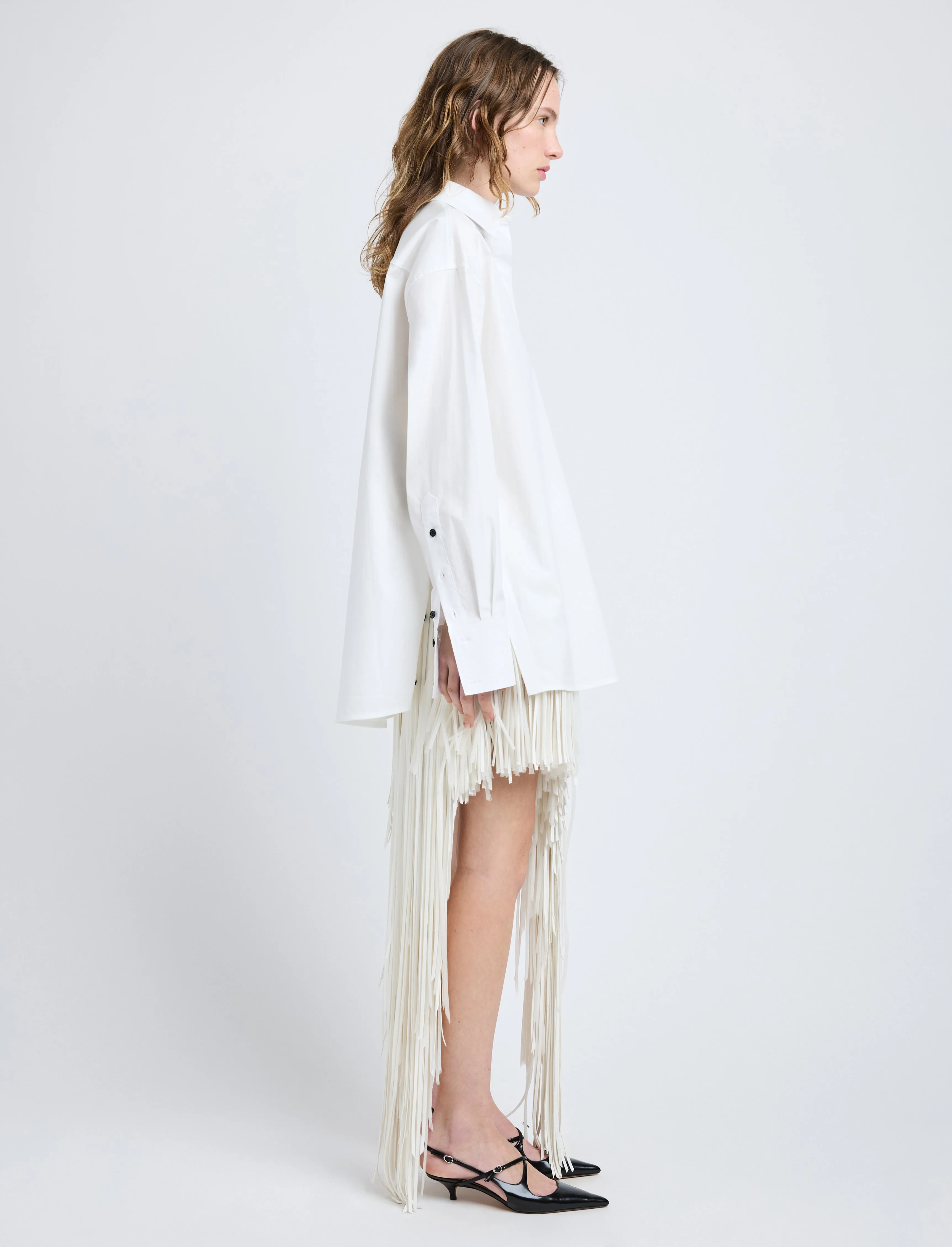 Phia Skirt in Leather Silk Fringe sold by Proenza Schouler product image thumbnail 3