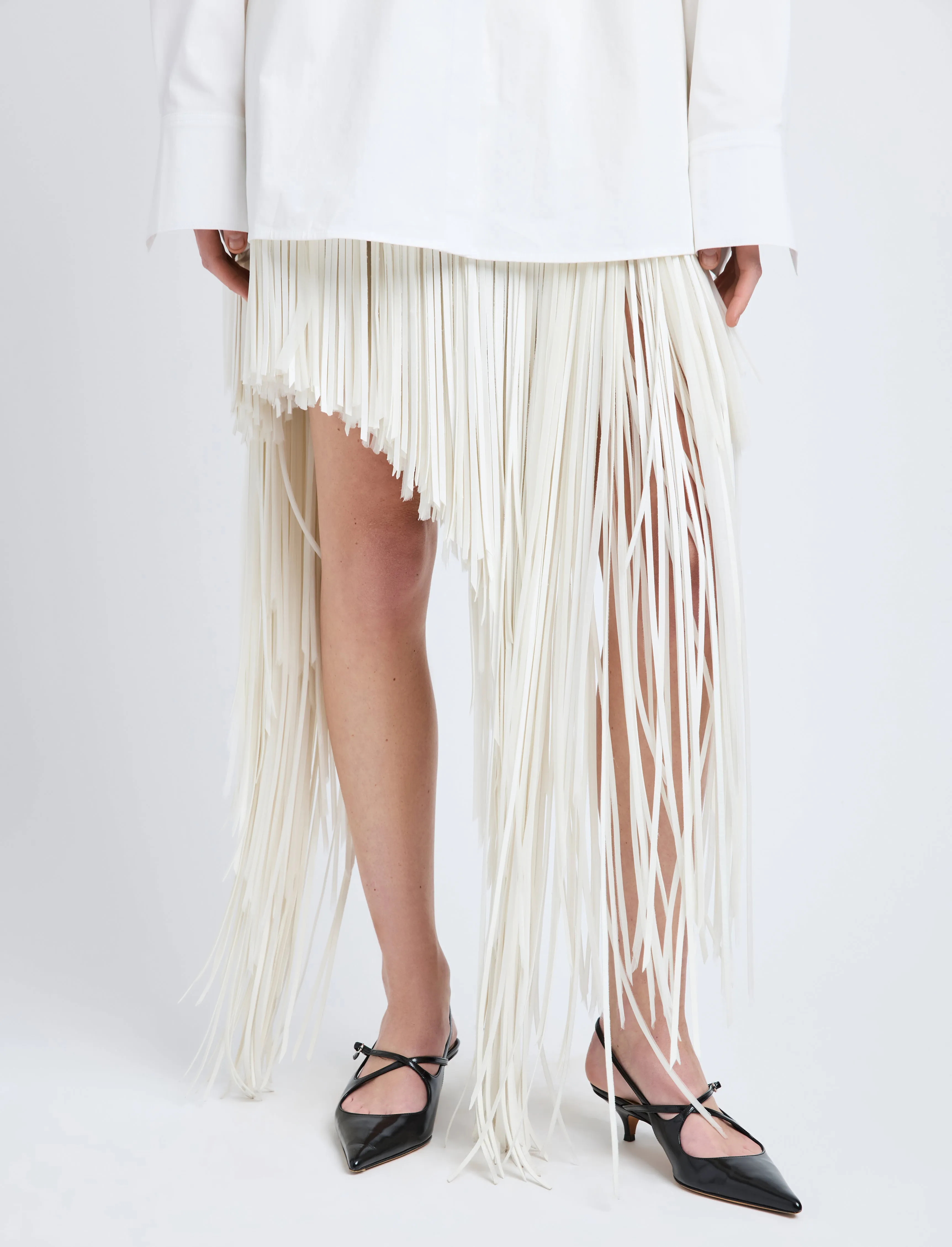 Phia Skirt in Leather Silk Fringe sold by Proenza Schouler product image thumbnail 5