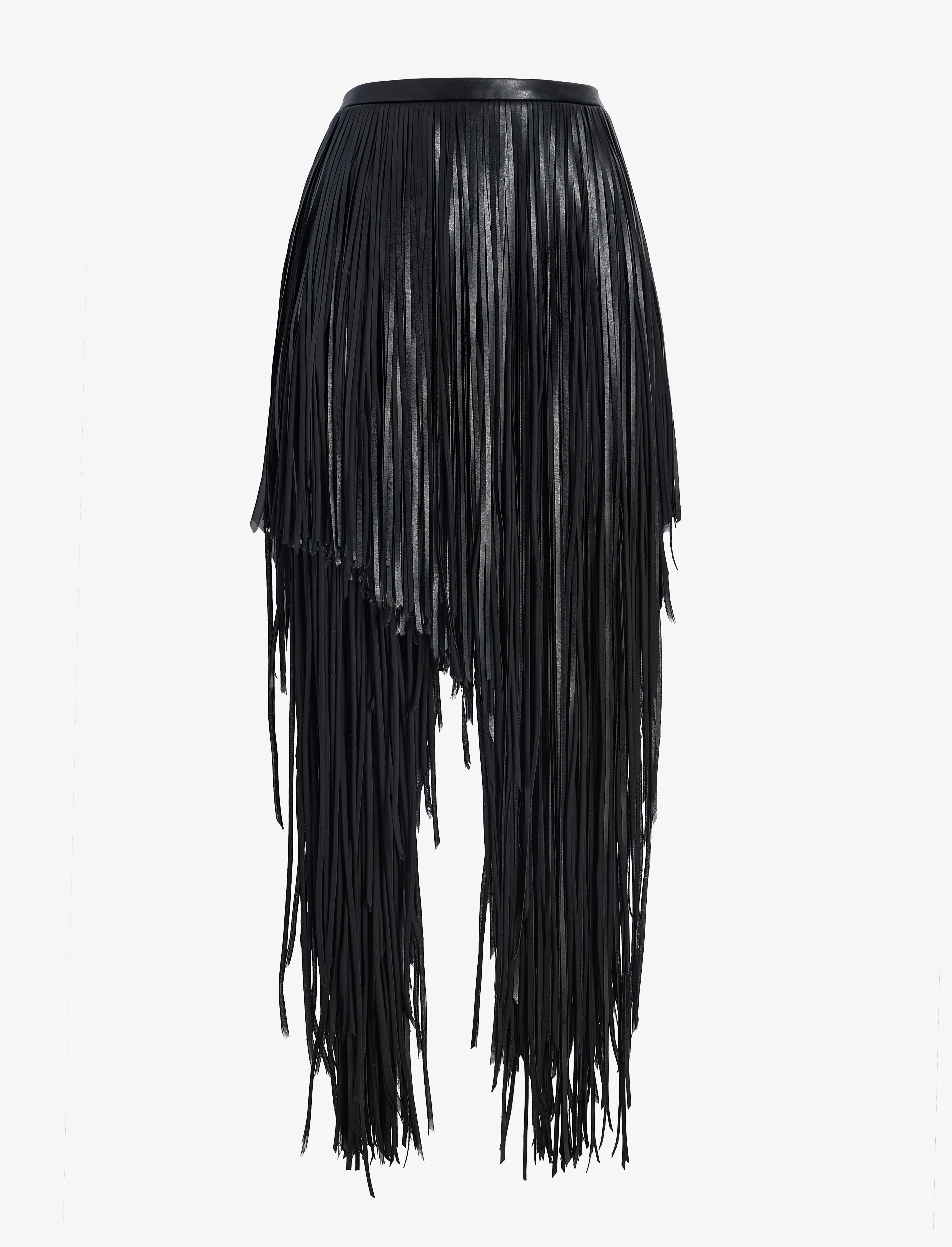 Phia Skirt in Leather Silk Fringe sold by Proenza Schouler