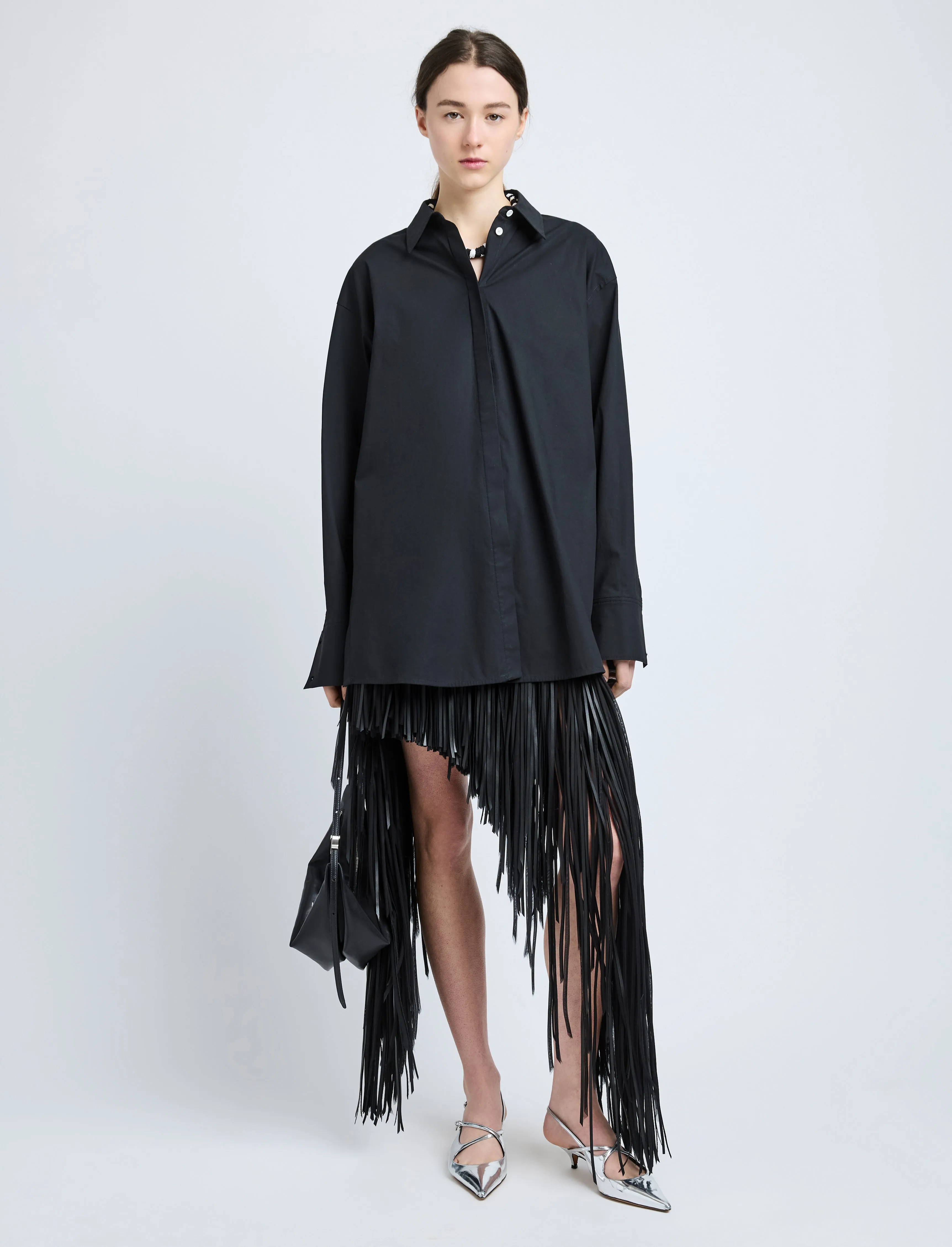 Phia Skirt in Leather Silk Fringe sold by Proenza Schouler product image thumbnail 2
