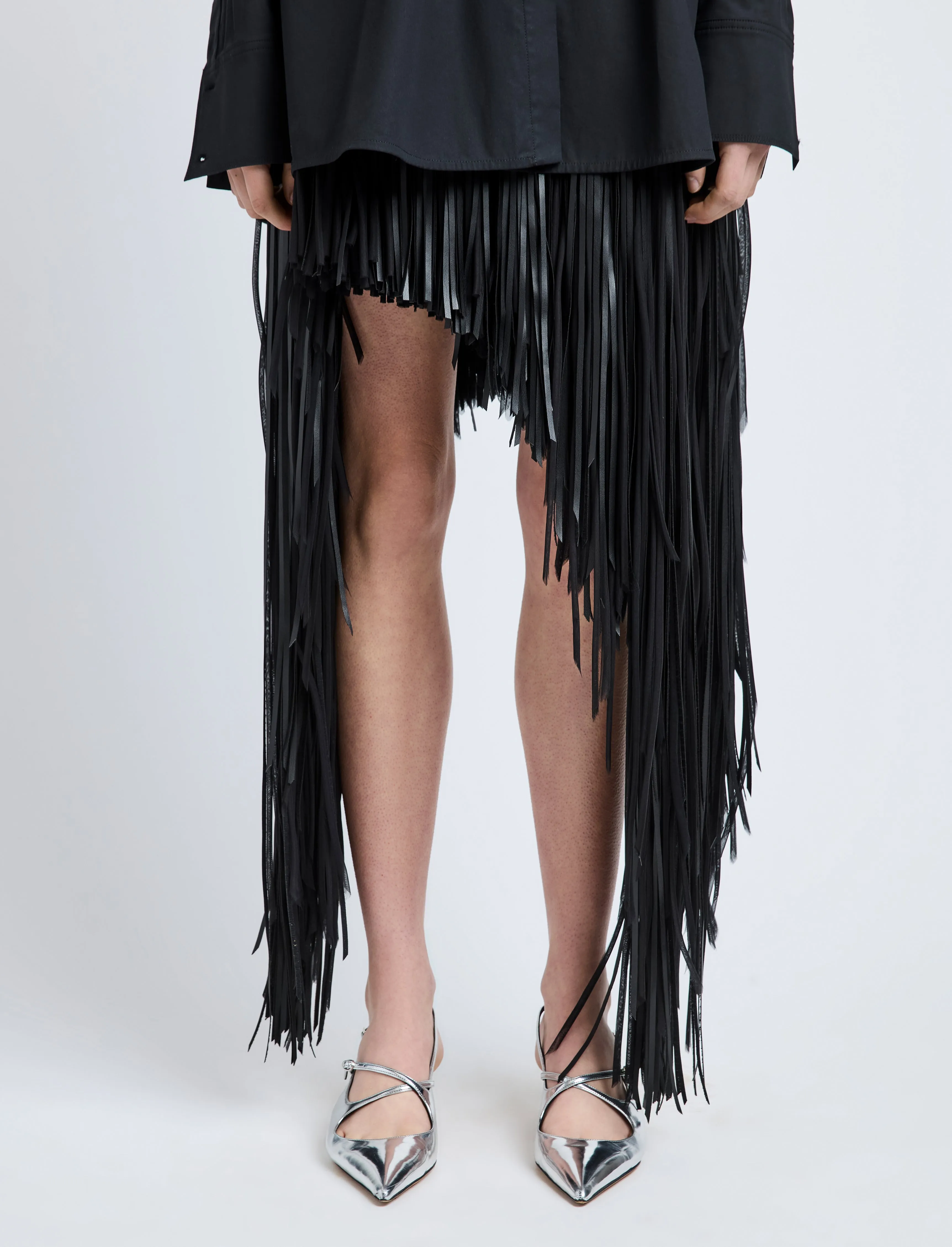 Phia Skirt in Leather Silk Fringe sold by Proenza Schouler product image thumbnail 5